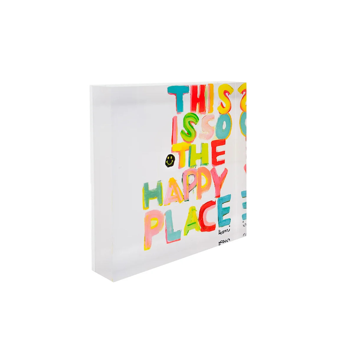 This Is So My Happy Face Block of Love (4x4) | Kerri Rosenthal
