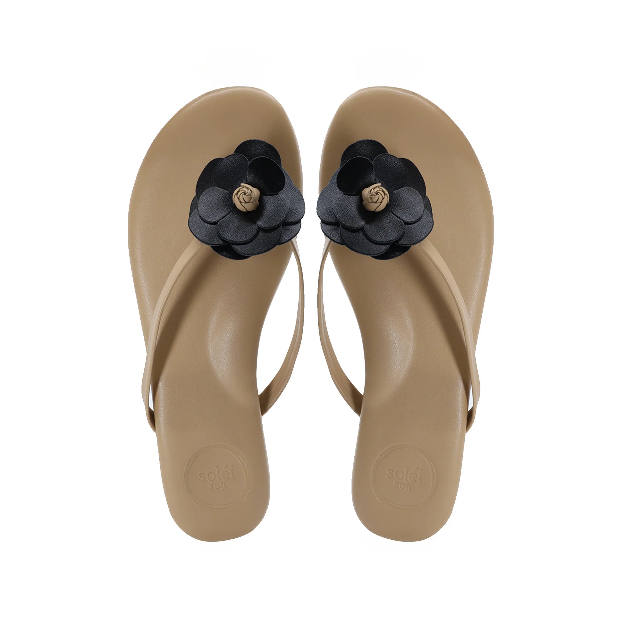 Valentina Sandal - Tan & Black | Solei Sea