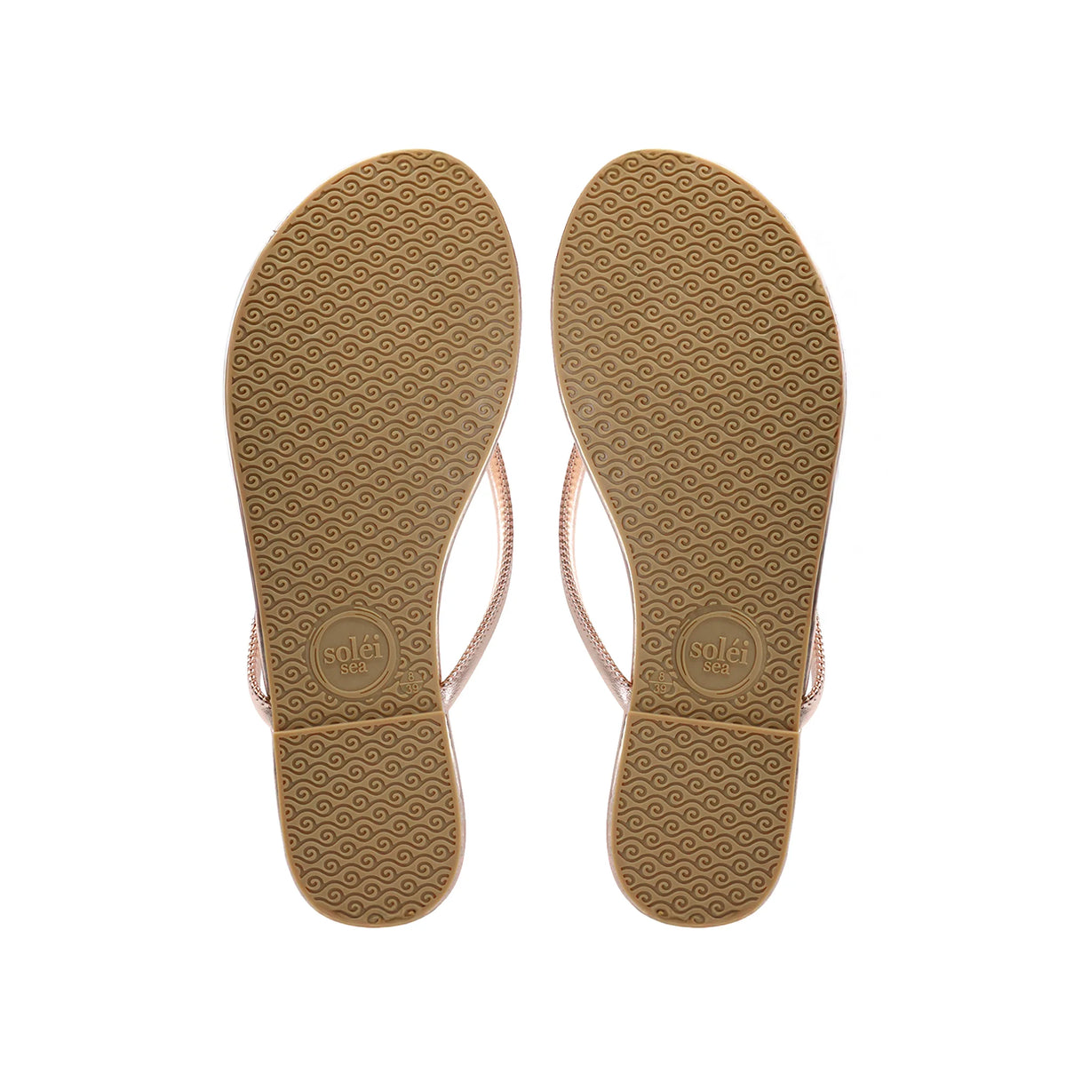 Vivie Stitch Stap Sandal - Blush Gold | Soléi Sea
