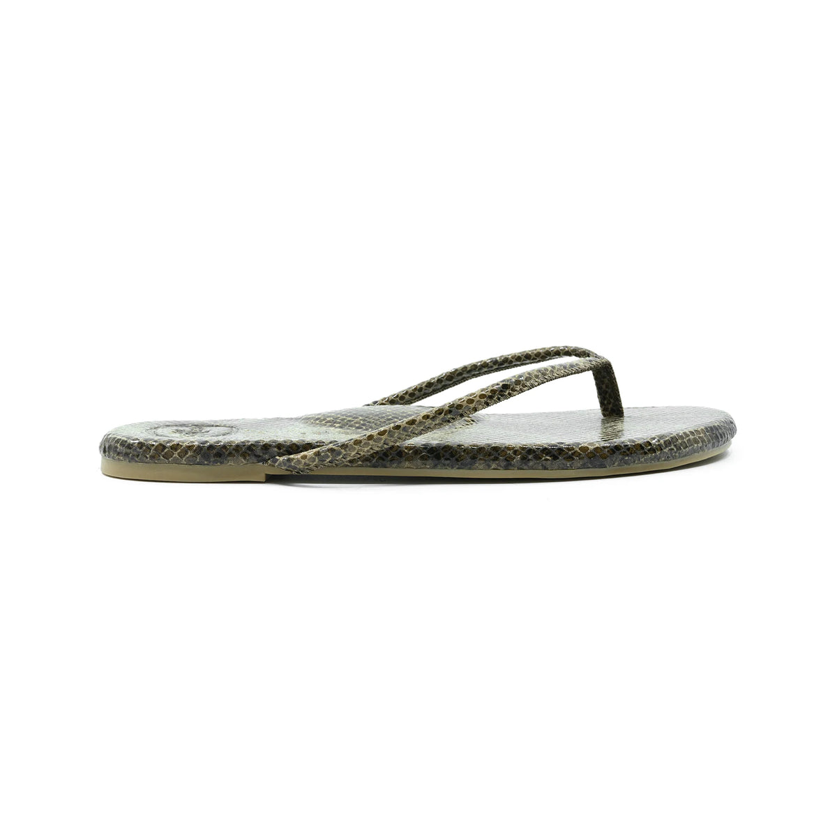 Vivie Stitch Stap Sandal - Brown w/ Lizard | Soléi Sea
