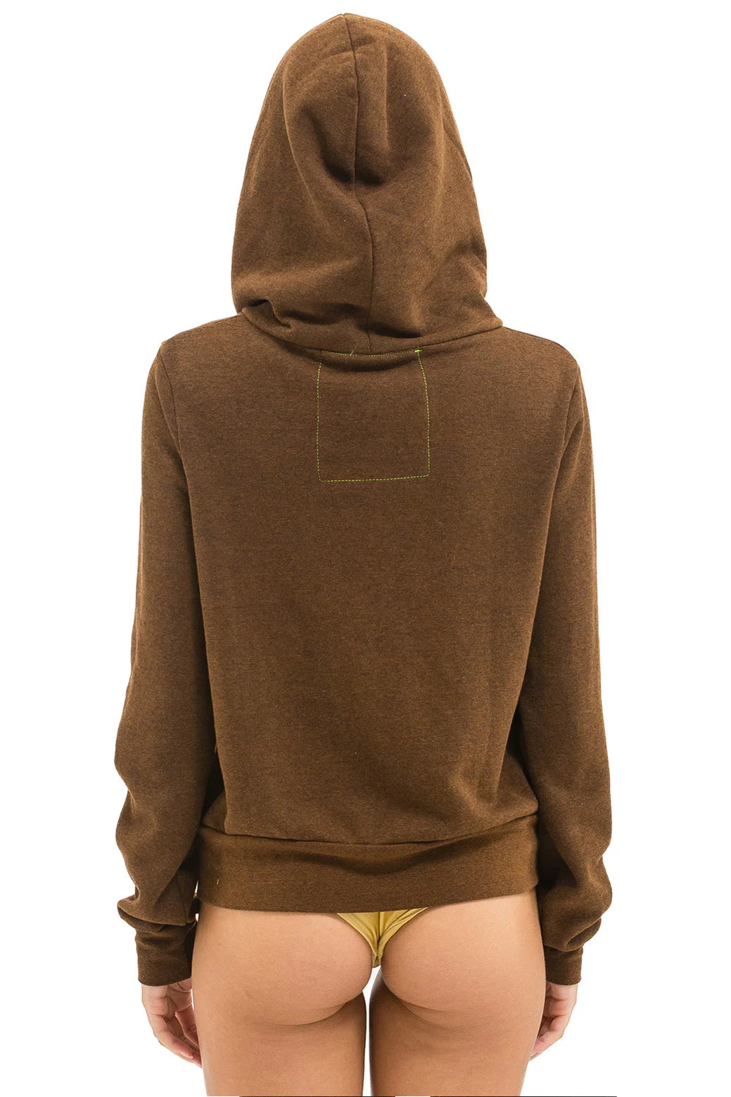 5 Stripe Hoodie - Chocolate/White Neon | Aviator Nation