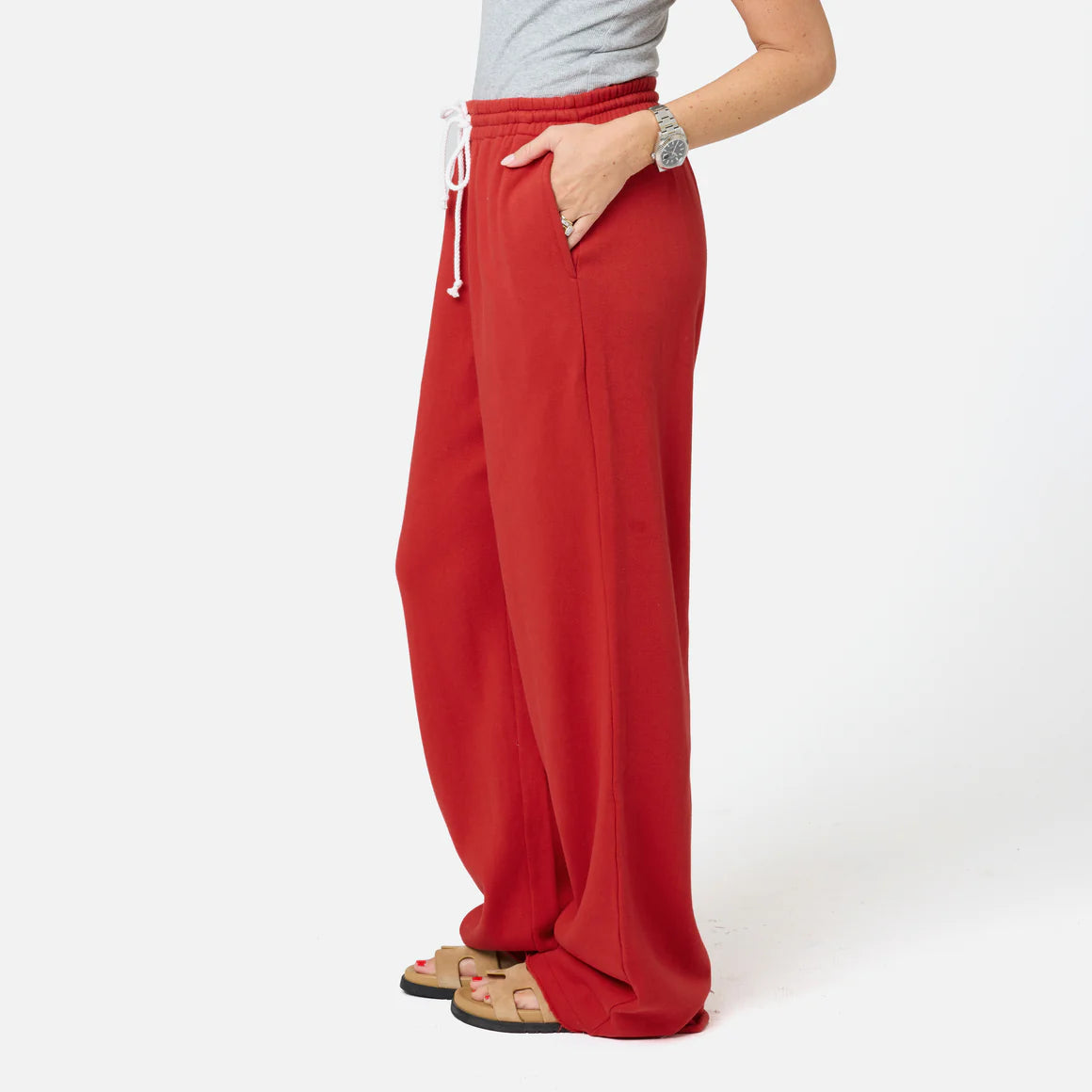 Weekend Barb Sweatpants - Washed Red | Kerri Rosenthal