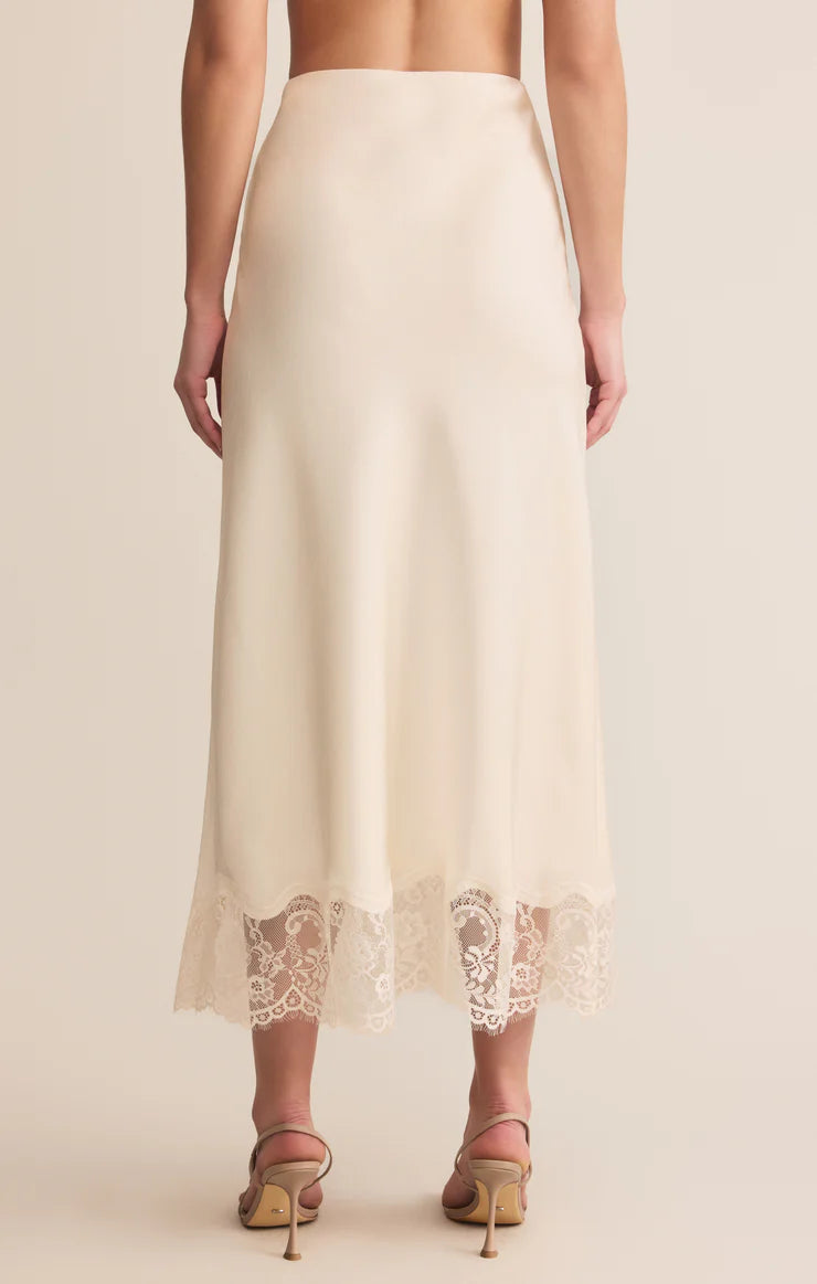 Cinder Lace Satin Midi Skirt | Z Supply