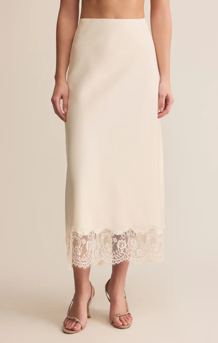 Cinder Lace Satin Midi Skirt | Z Supply