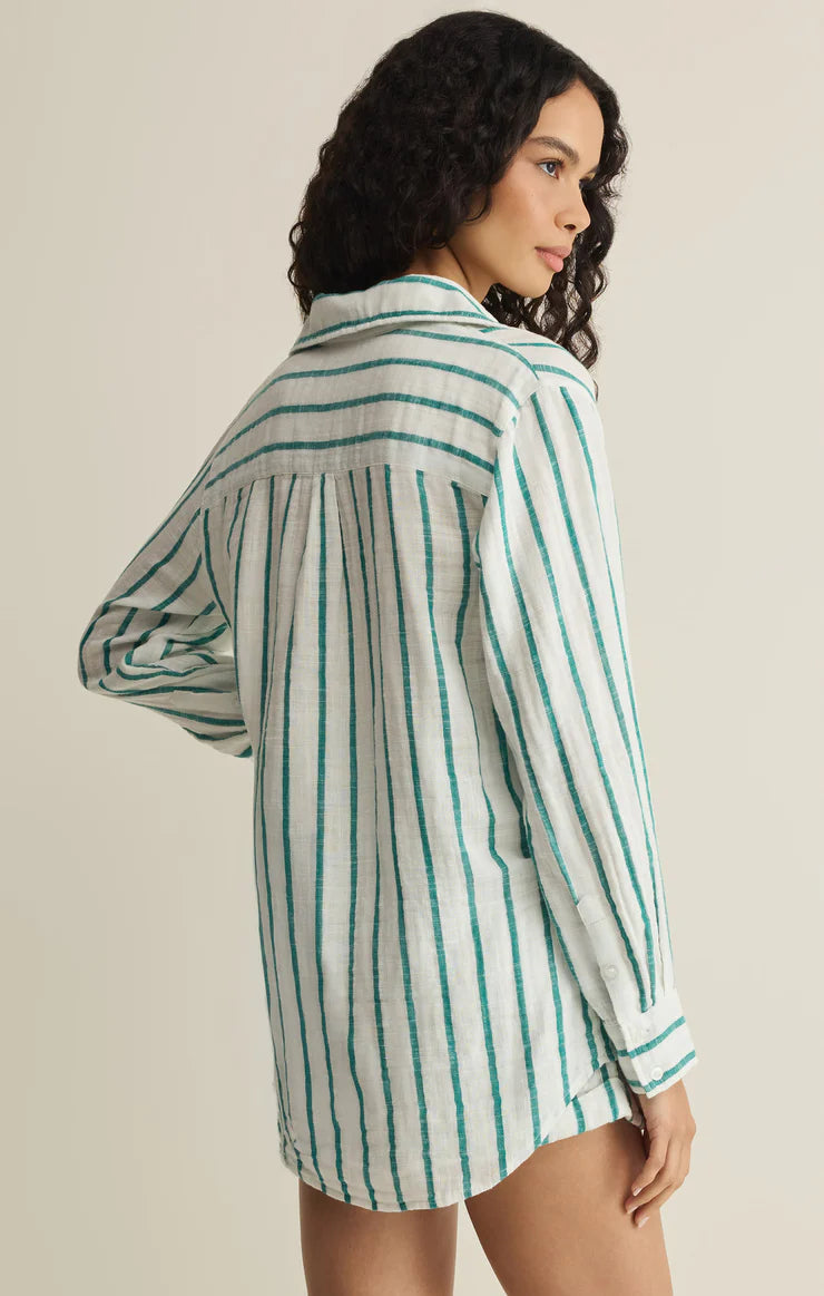 Saturdays Stripe Shirt - Rainforest | Z Supply