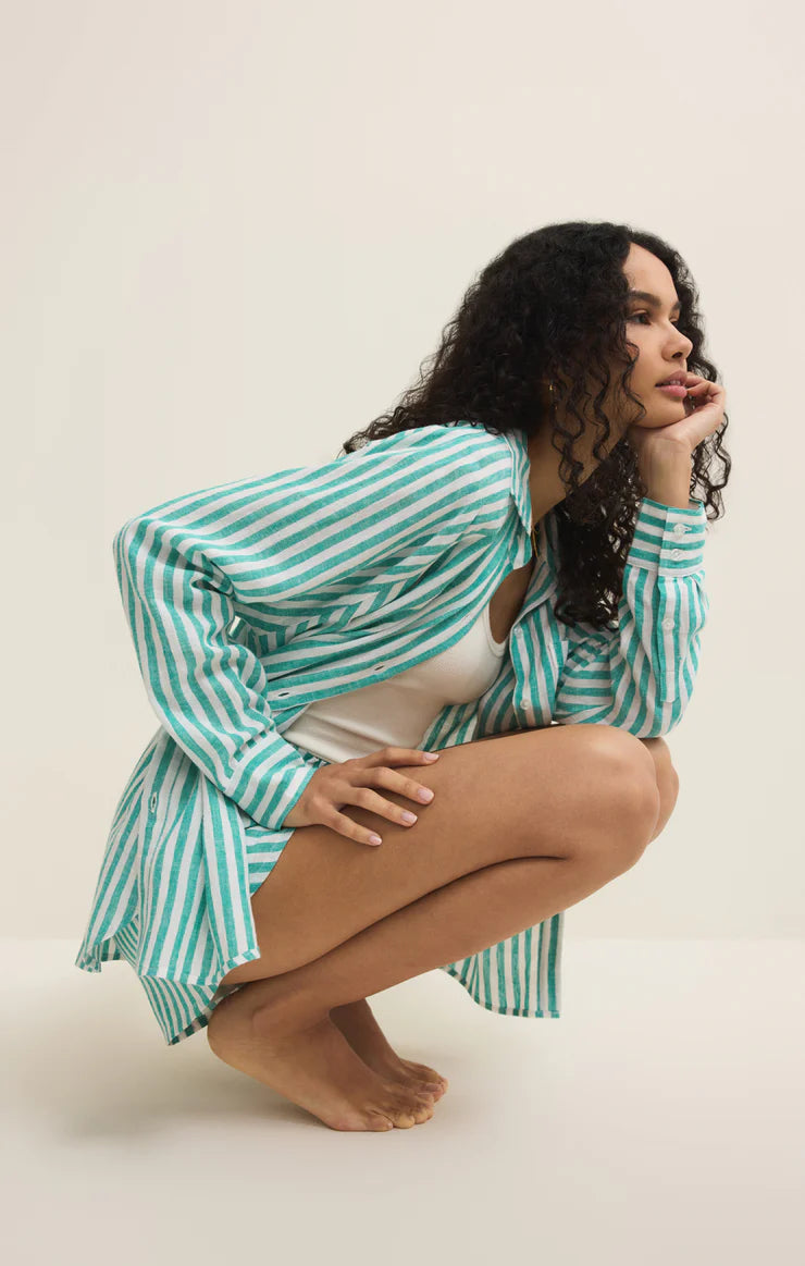 The Perfect Linen Striped Top - La Palma | Z Supply