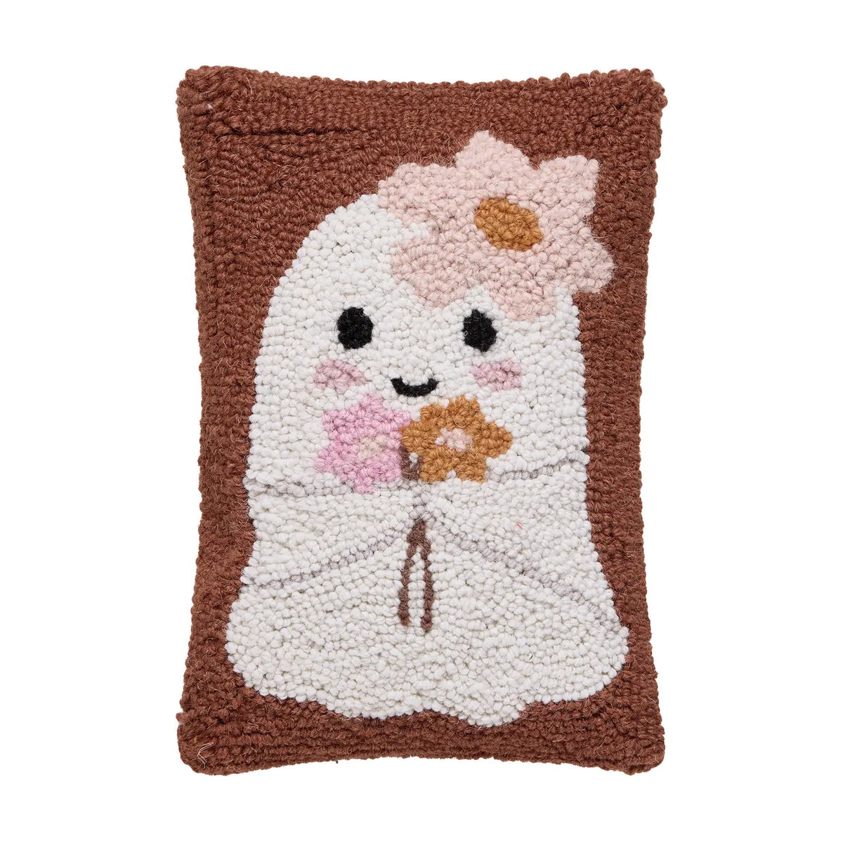 Ghost with Daisies Hook Pillow