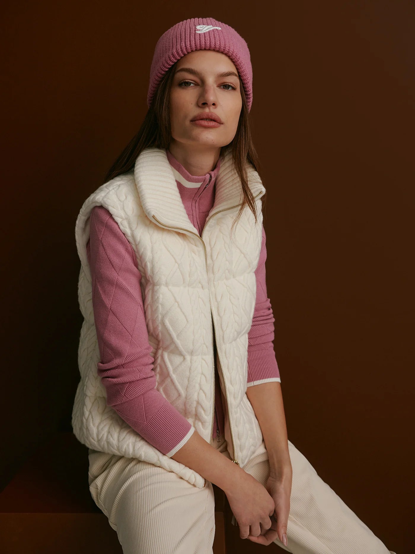 Irina Cable Knit Gilet | Varley