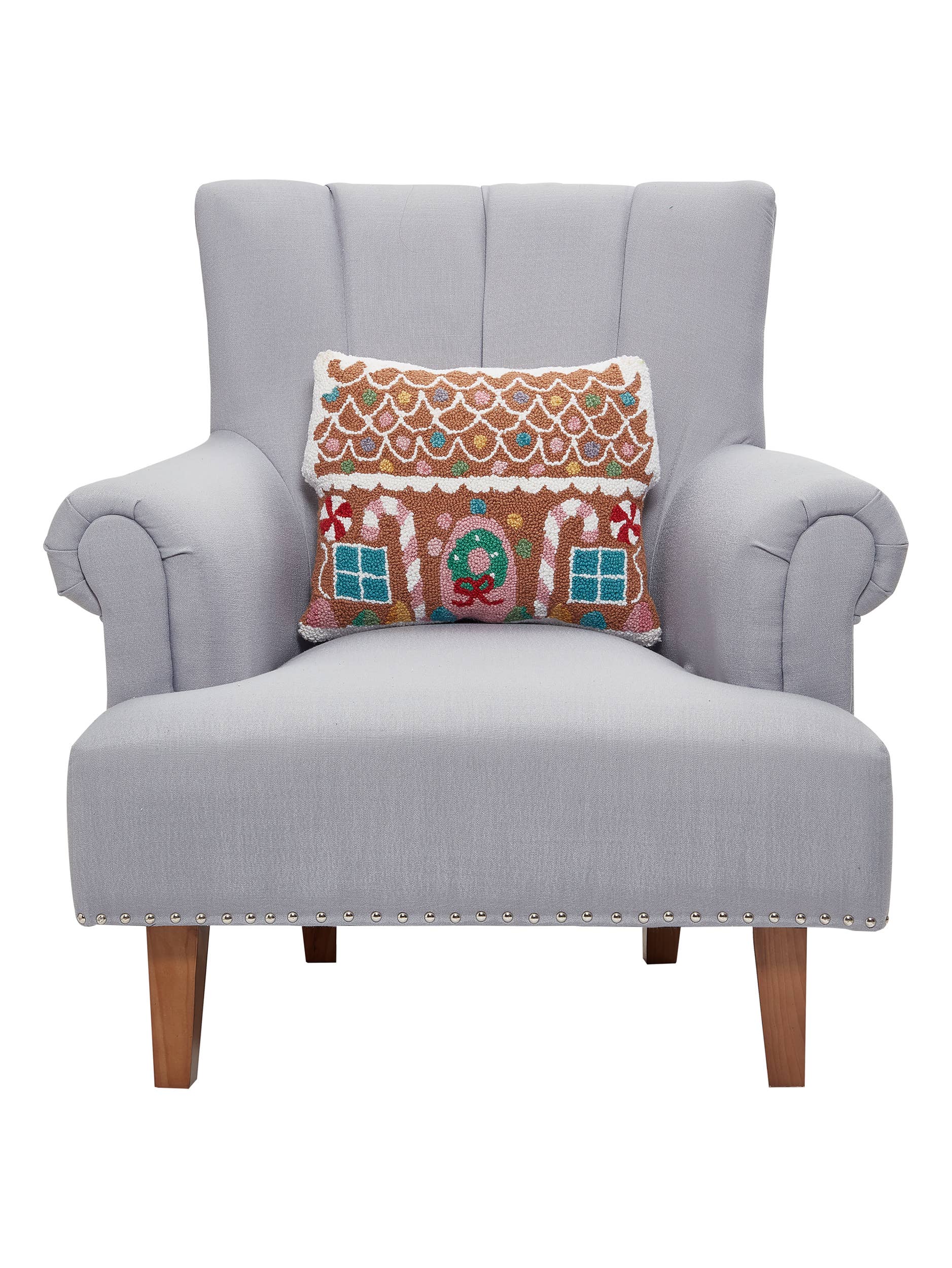 Shape Pastel Gingerbread House Hook Pillow