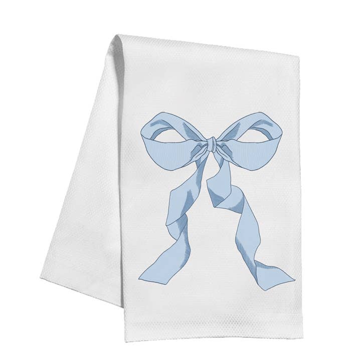 French Blue Bow Kitchen Towel - Rosannebeck X Caitlin Wilson
