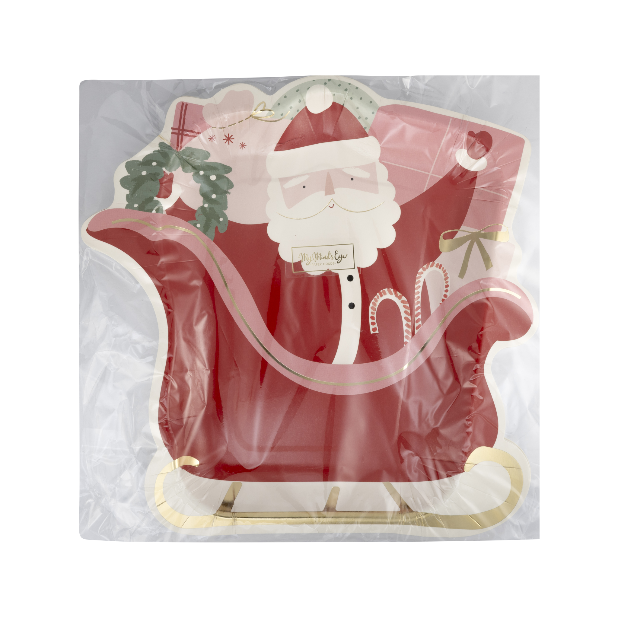 Santa's Sleigh Shaped Paper Plates