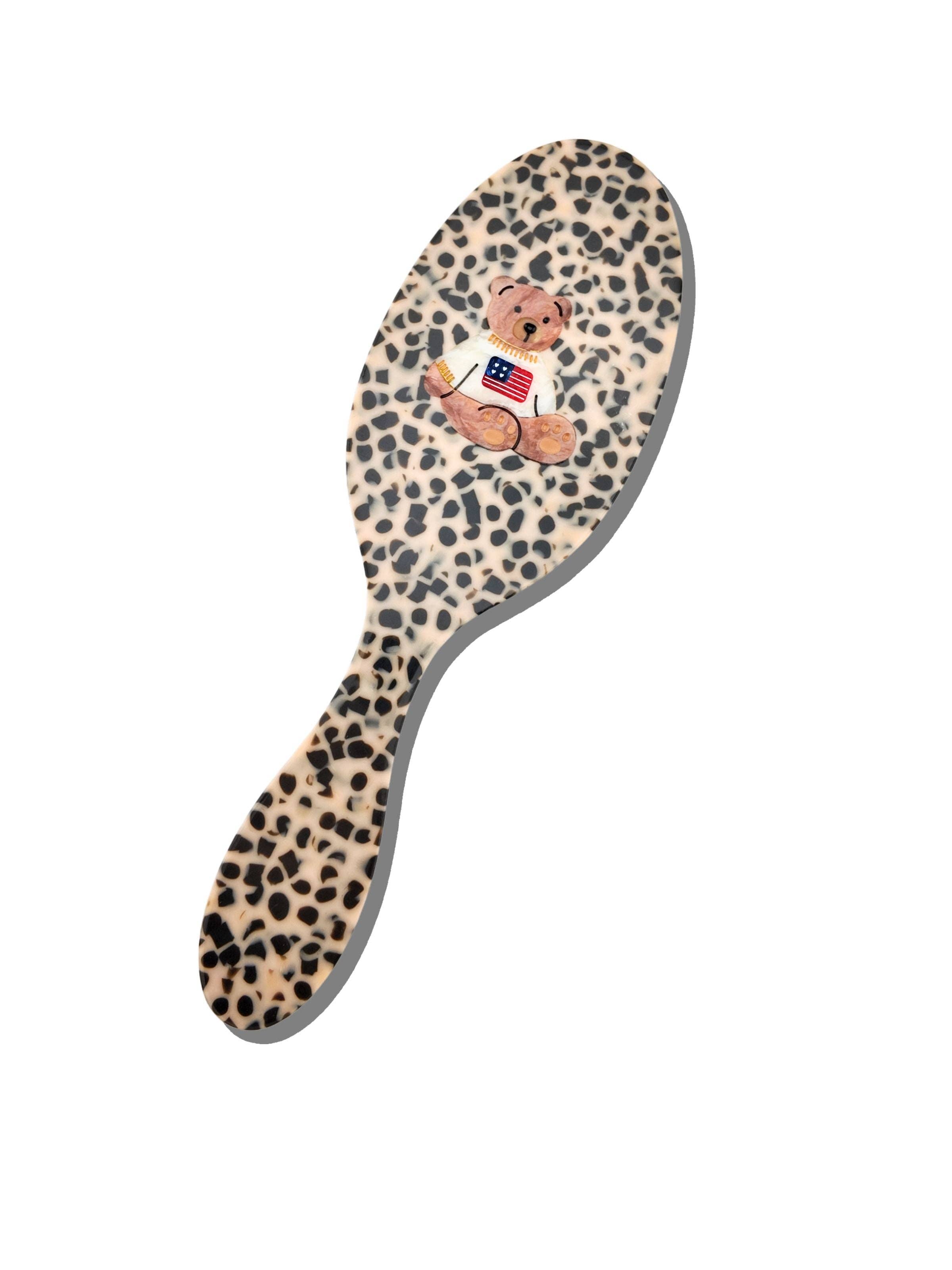 Hand-painted Americana Teddy Amazing Hair Day Brush