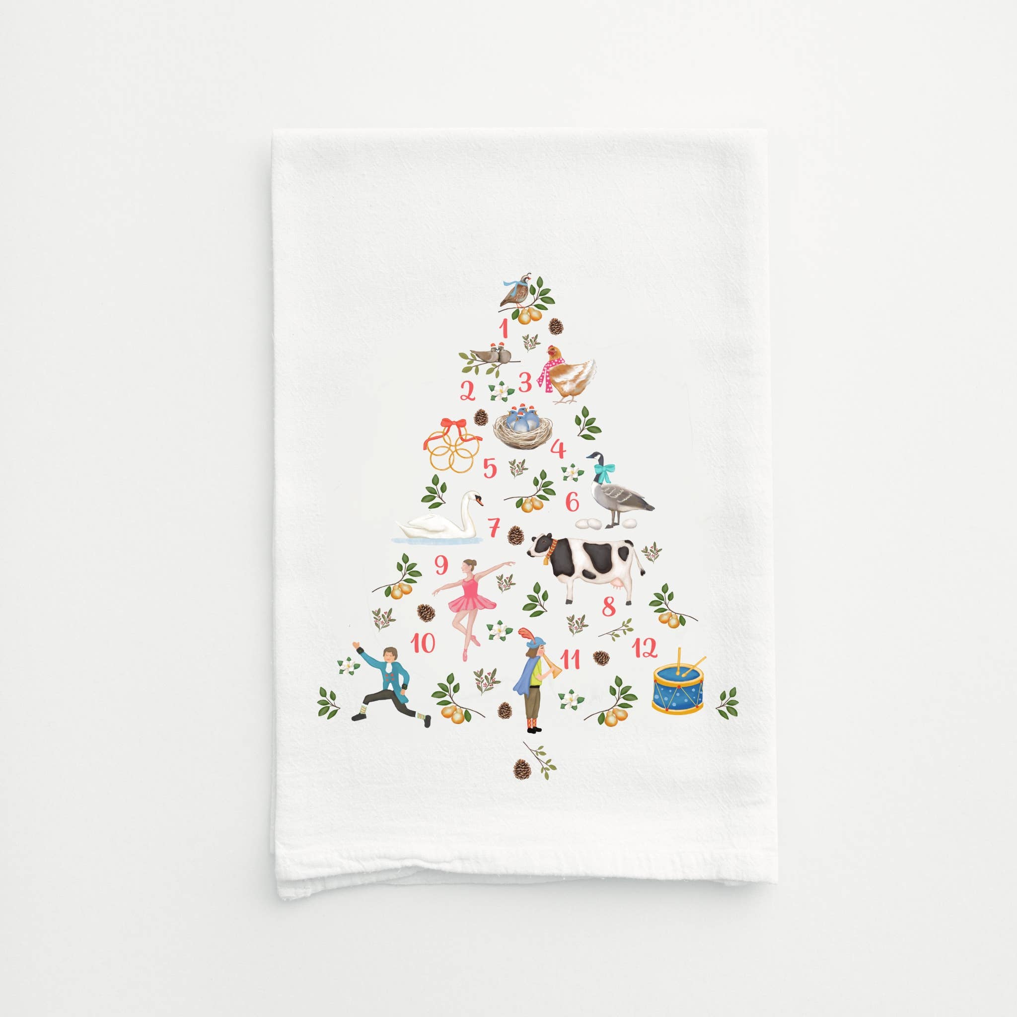 12 Days of Christmas Tea Towel