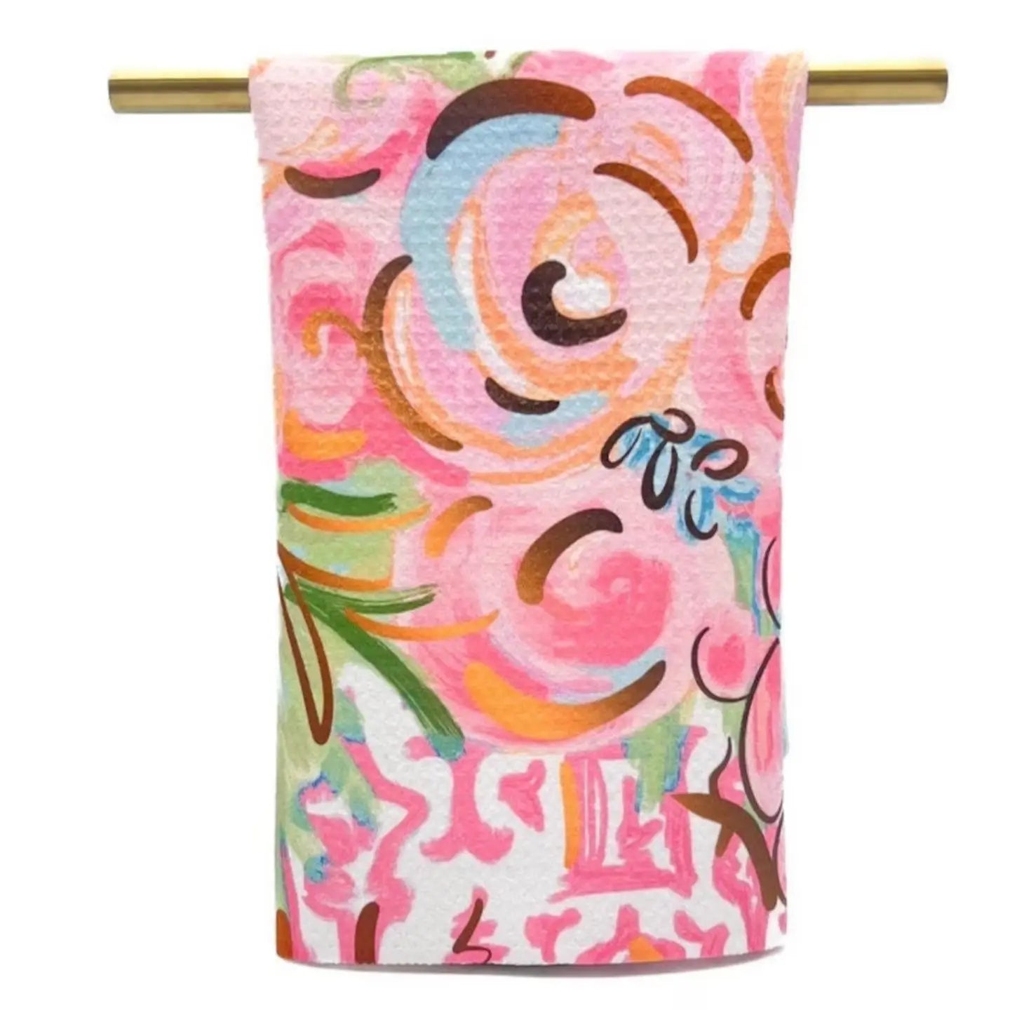 Cortnei Chinoiserie Blooms Tea Towel