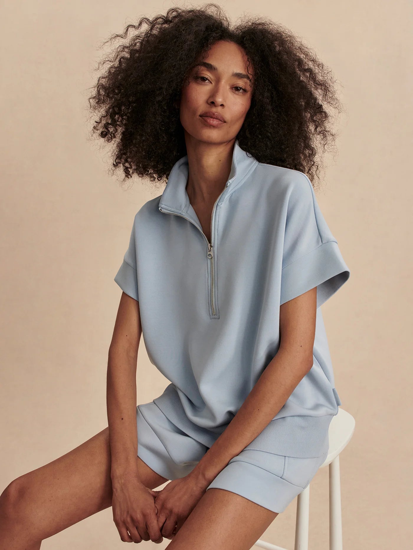 Ritchie Short Sleeve Sweat - Cashmere Blue | Varley