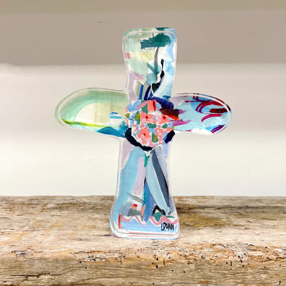 Blue Everlasting Love Acrylic Cross | Lauren Dunn