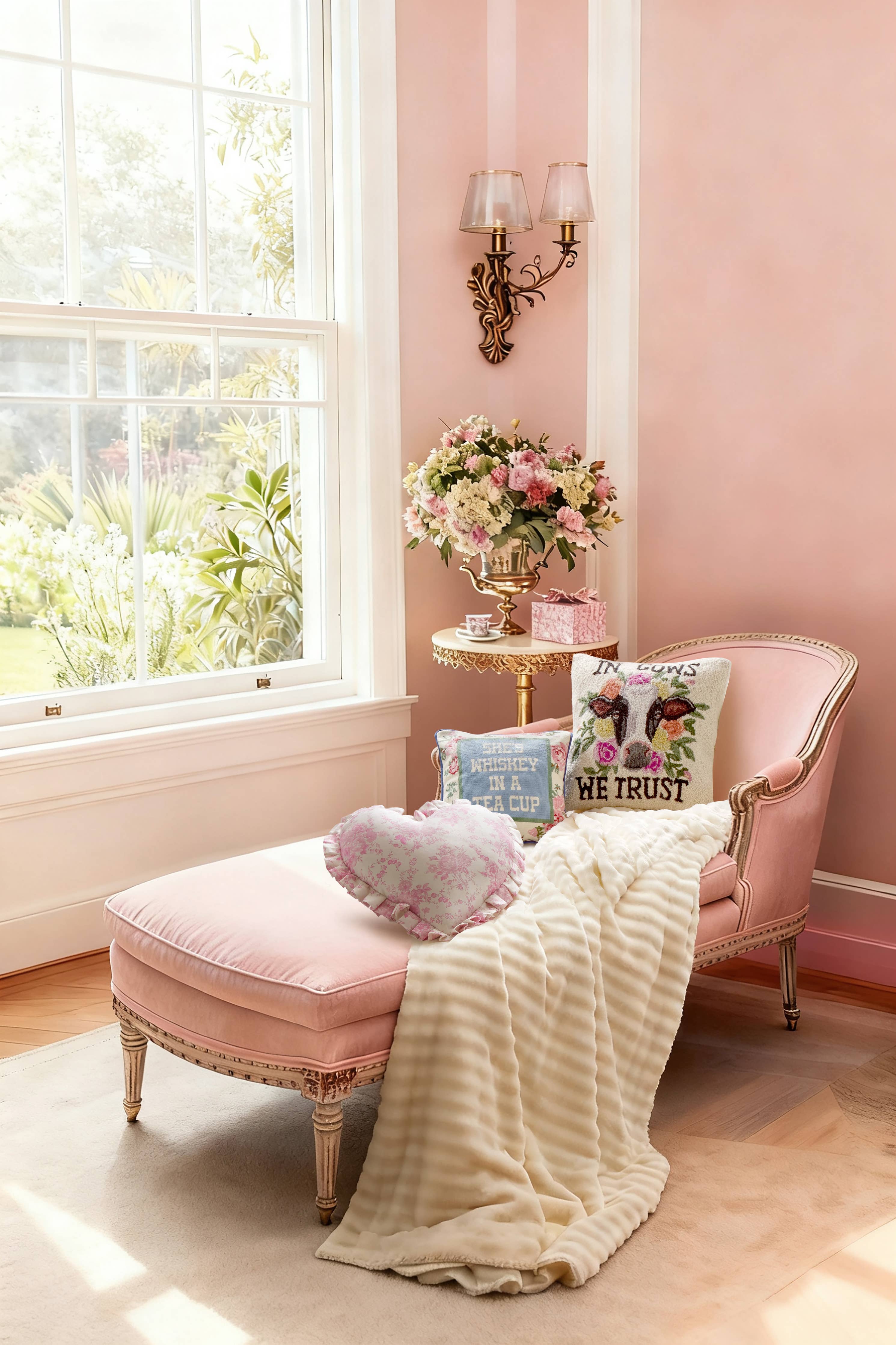 She's Whiskey Embroidered Pillow