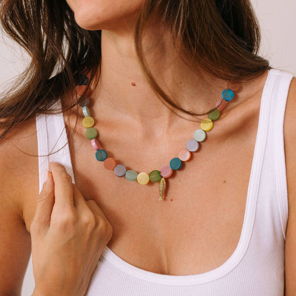 Rainbow Confetti Necklace | Sunshine Tienda