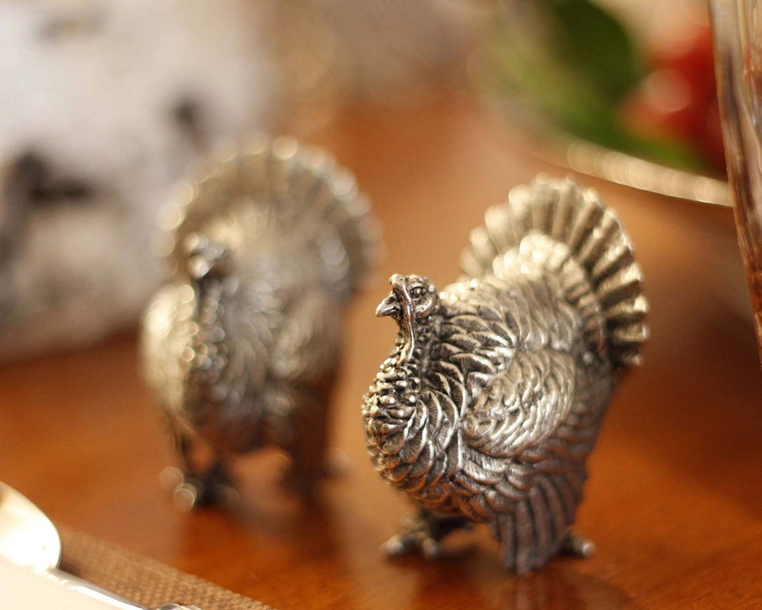 Pewter Turkey Salt & Pepper Set