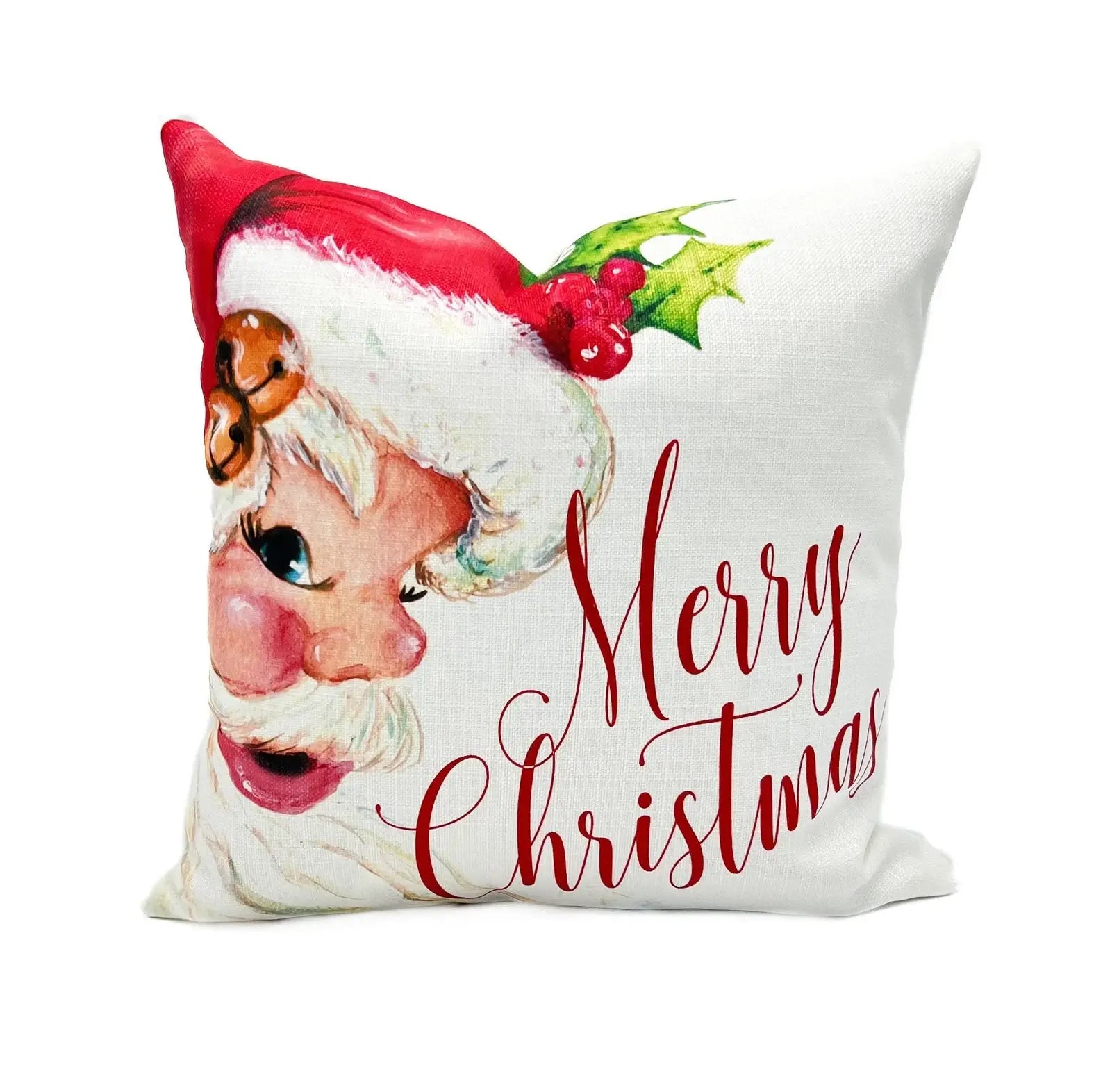 Merry Christmas Santa Velvet Pillow