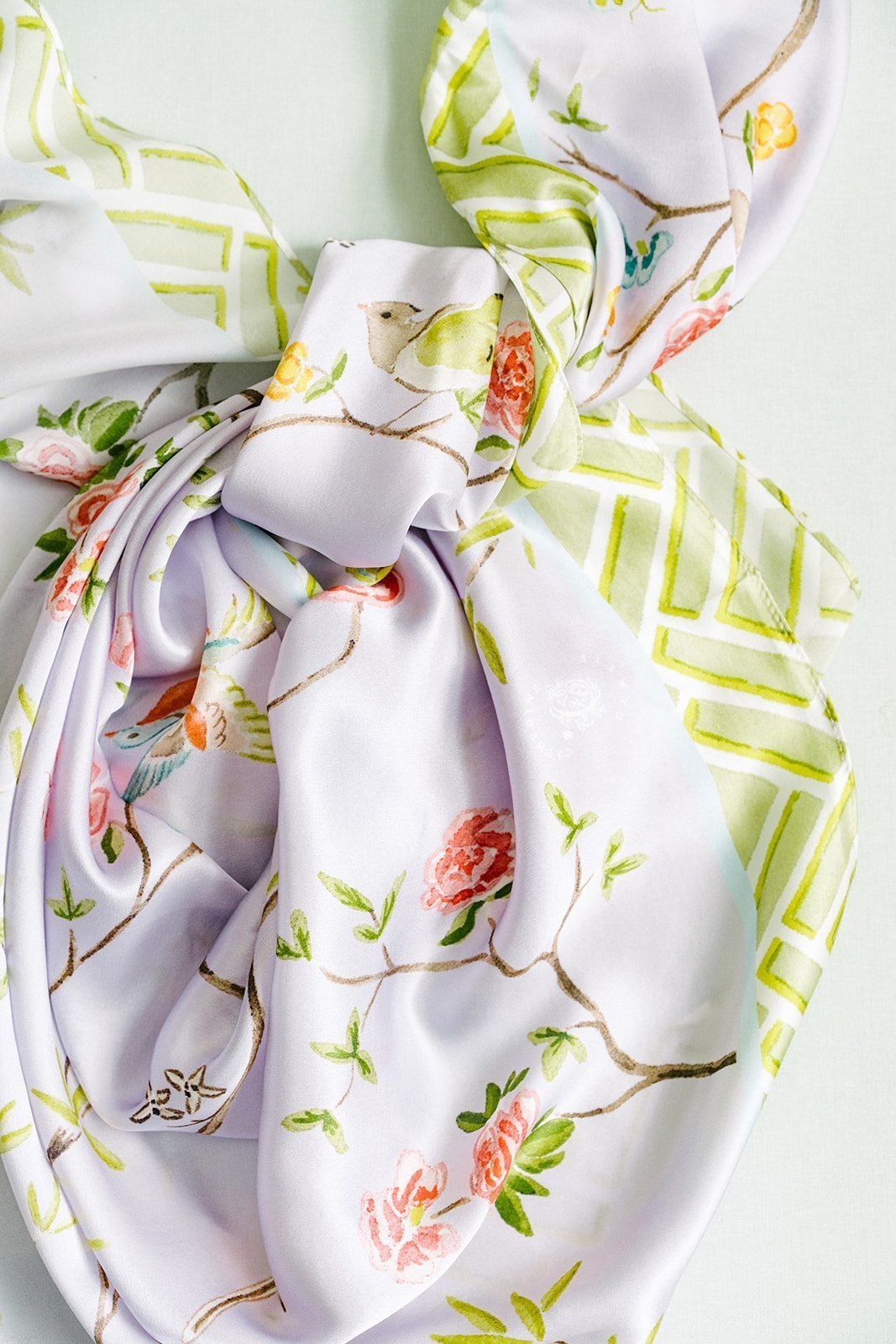 Lavender Chinoiserie Scarf | Catherine Cartie