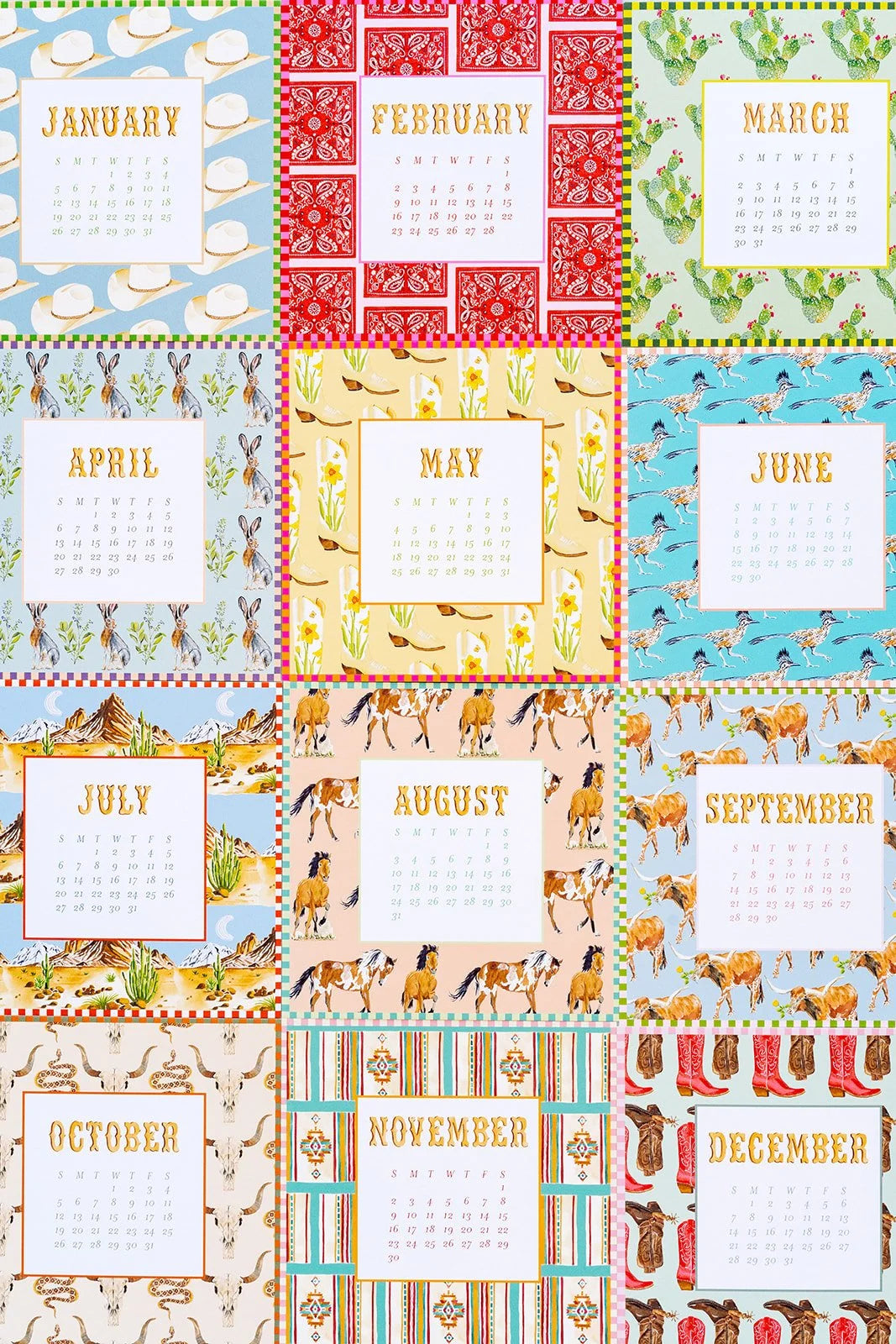 2026 Western Calendar (With Easel) | Catherine Cartie