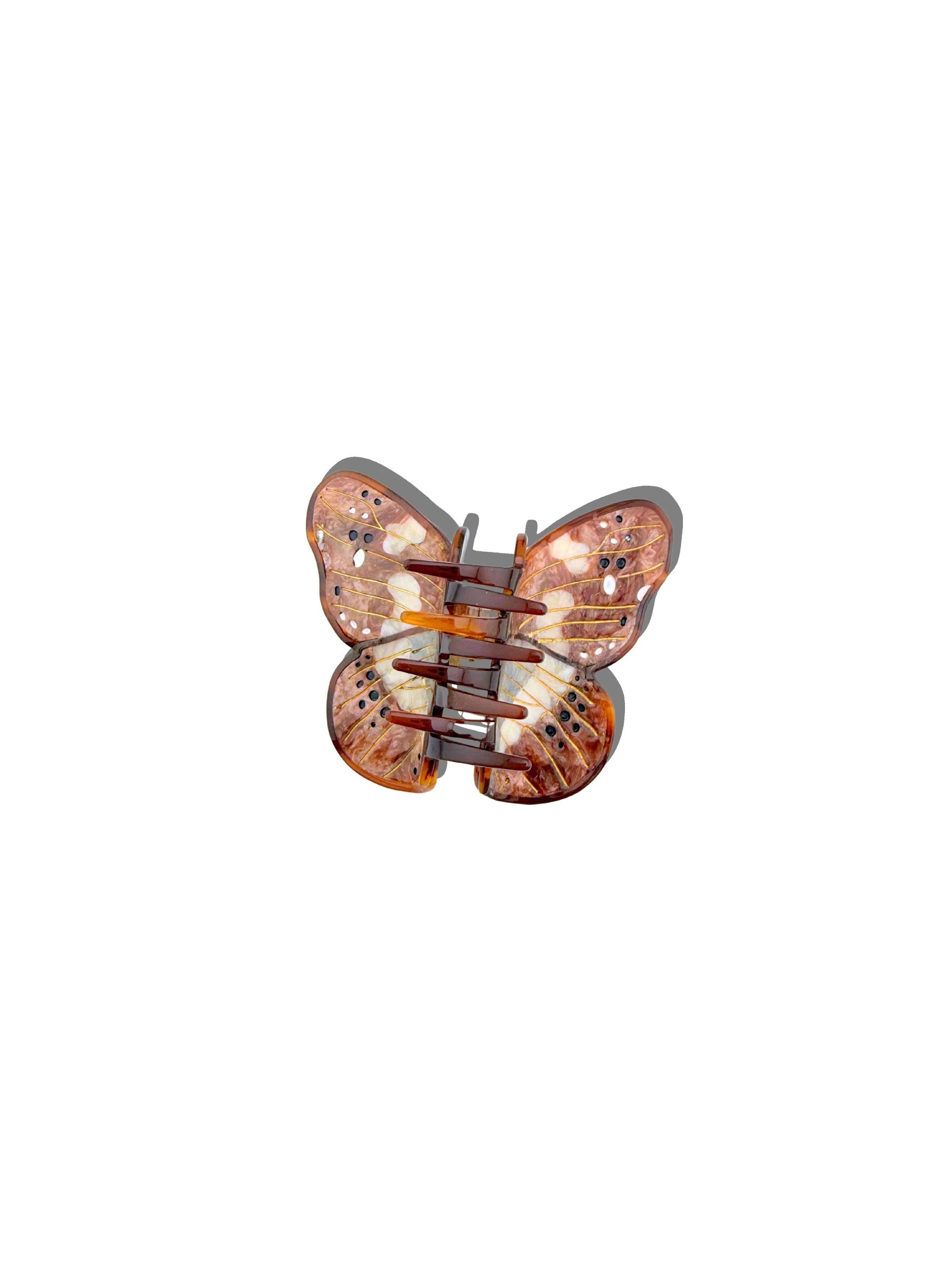 Hand-painted Boho Butterfly Claw Hair Clip | Solar Eclipse