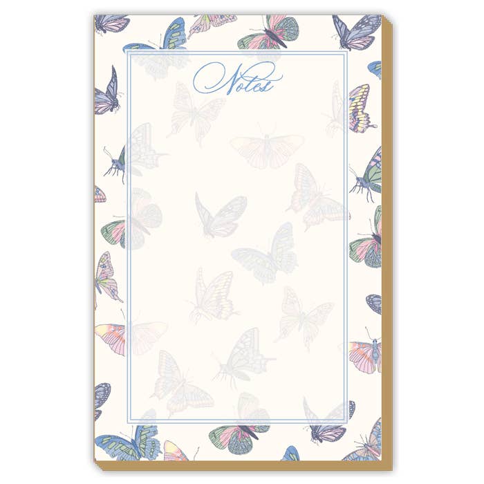 French Blue Butterflies - Luxe Large Notepad  - Rosannebeck X Caitlin Wilson