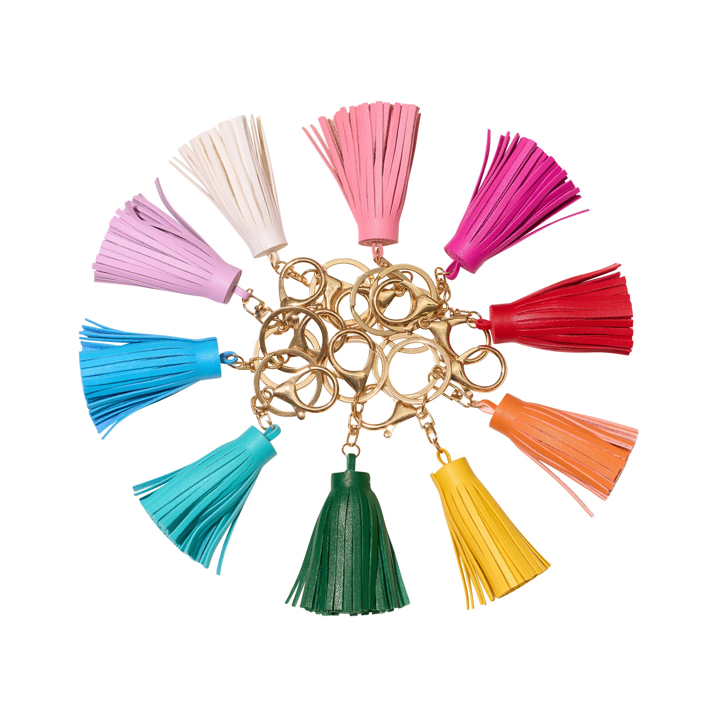 Faux Leather Tassel Bag Charms