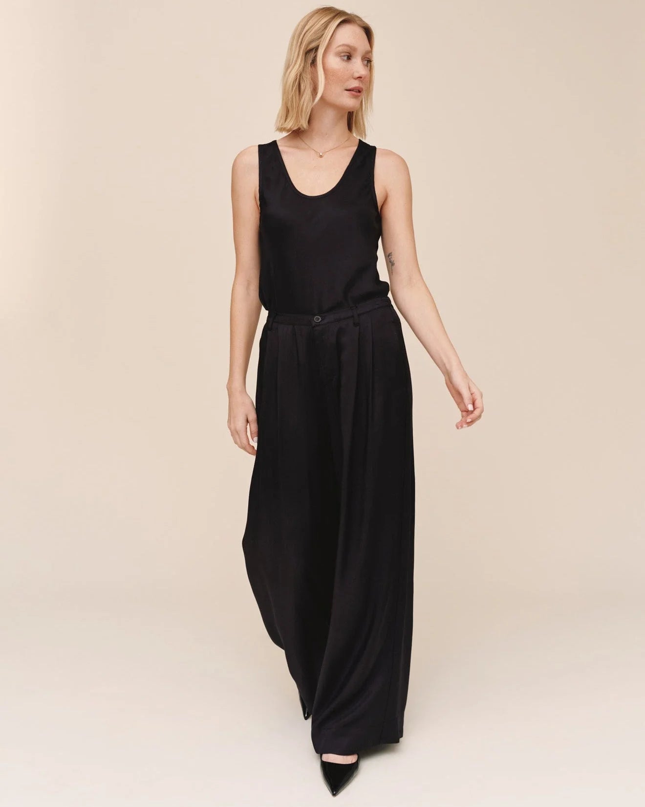 Double Pleat Wide Leg With Elastic Back | Bella Dahl