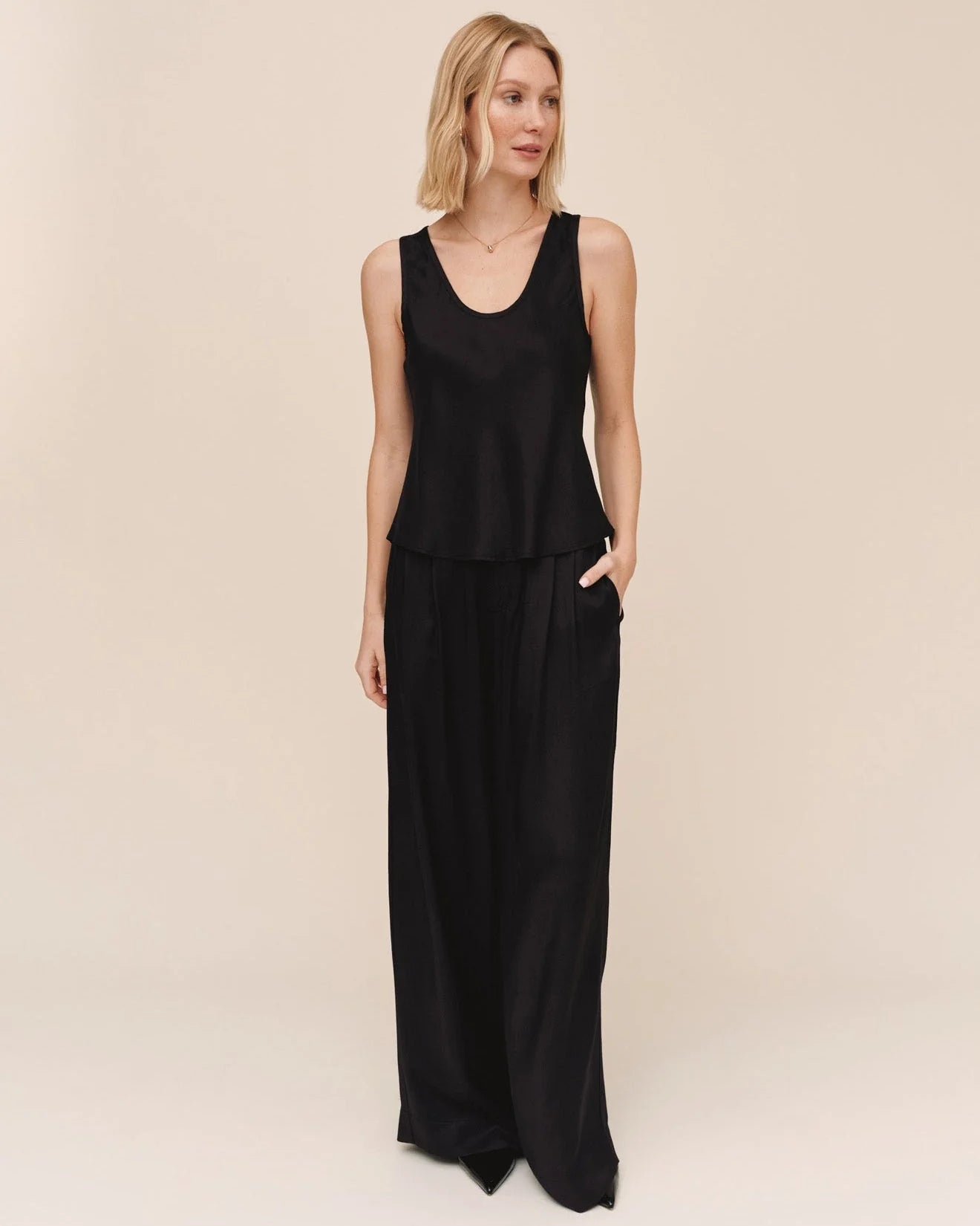 Double Pleat Wide Leg With Elastic Back | Bella Dahl