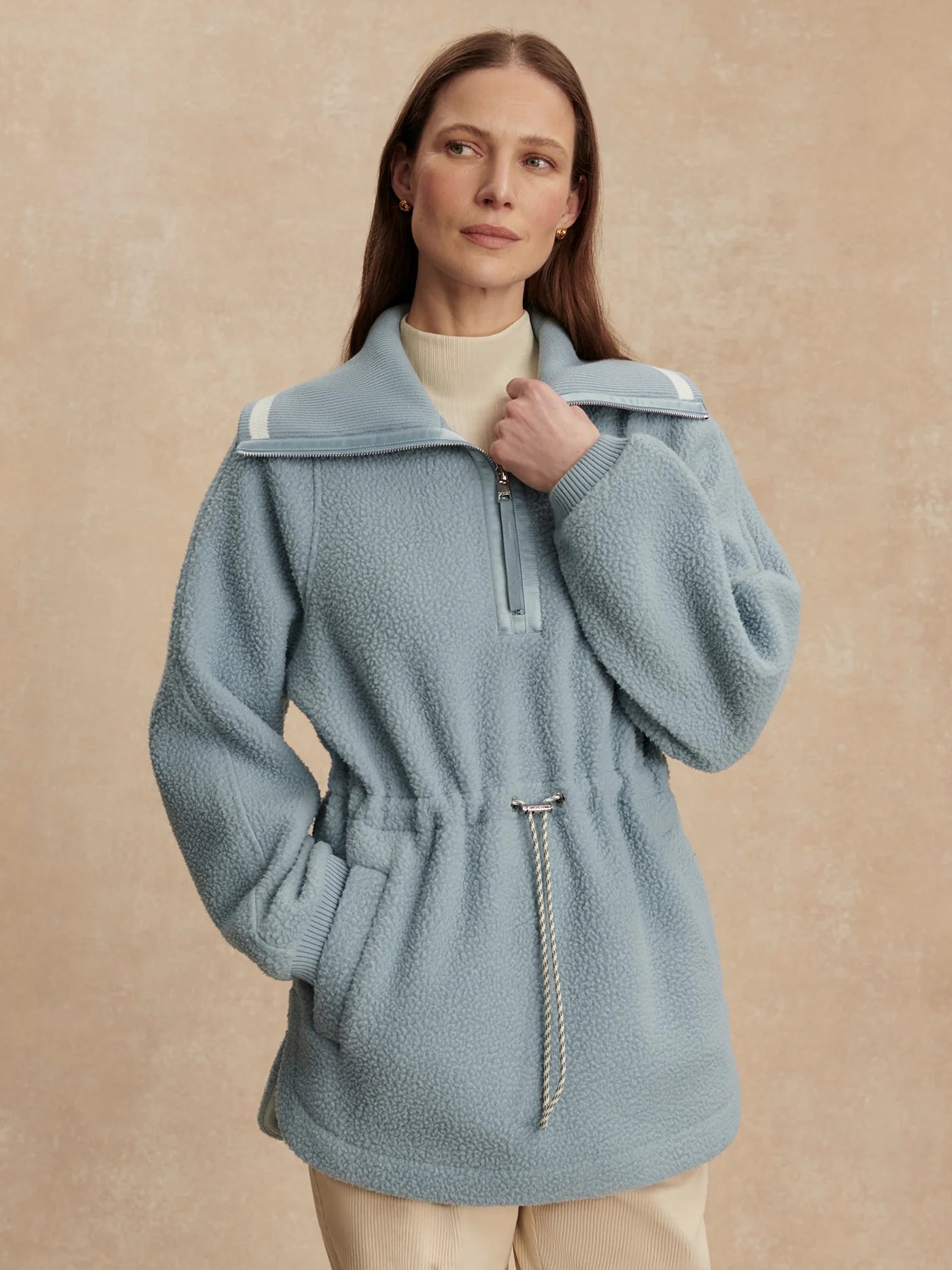 Ashby Half Zip Fleece - Ashley Blue | Varley