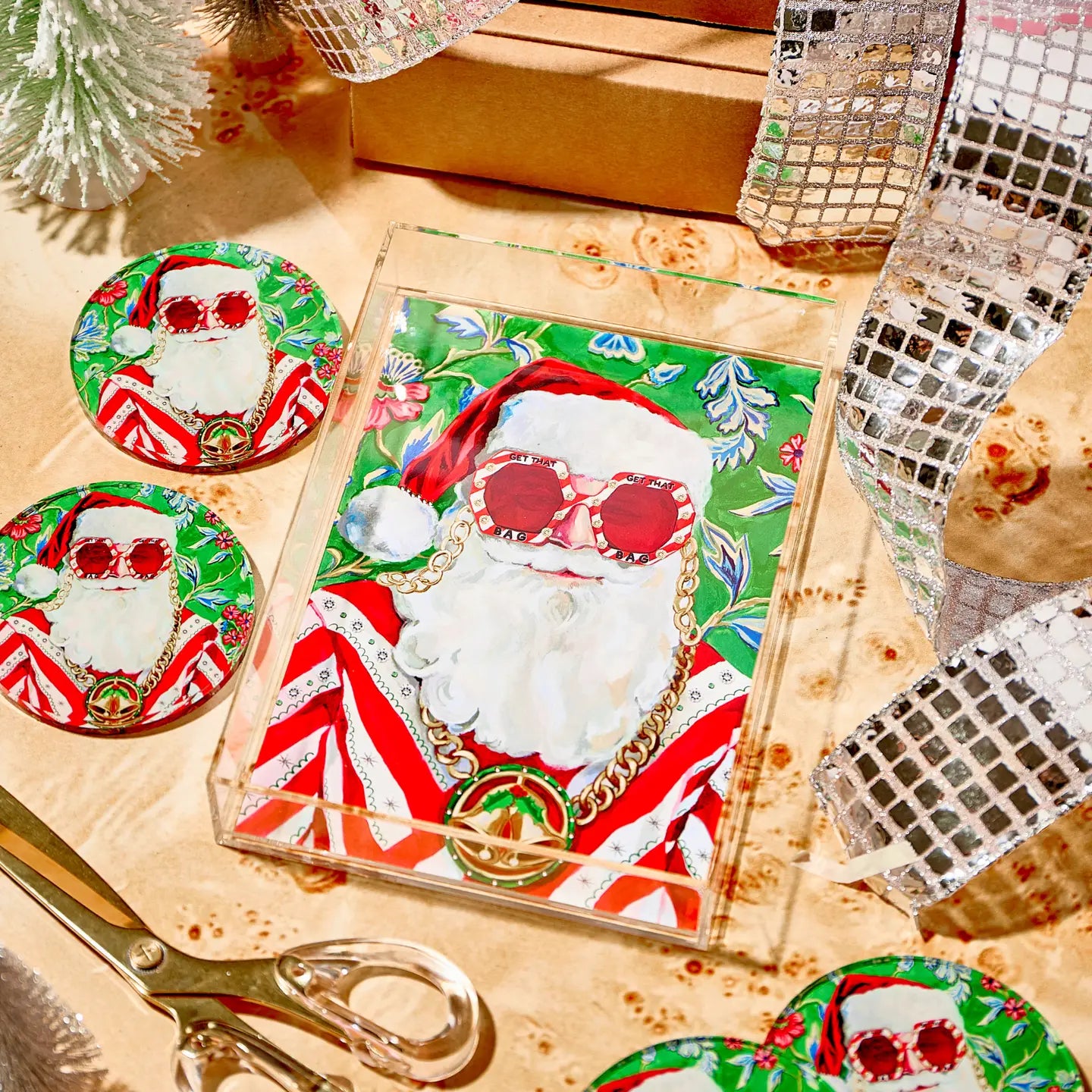 Swanky Santa Small Acrylic Tray | Tart By Taylor