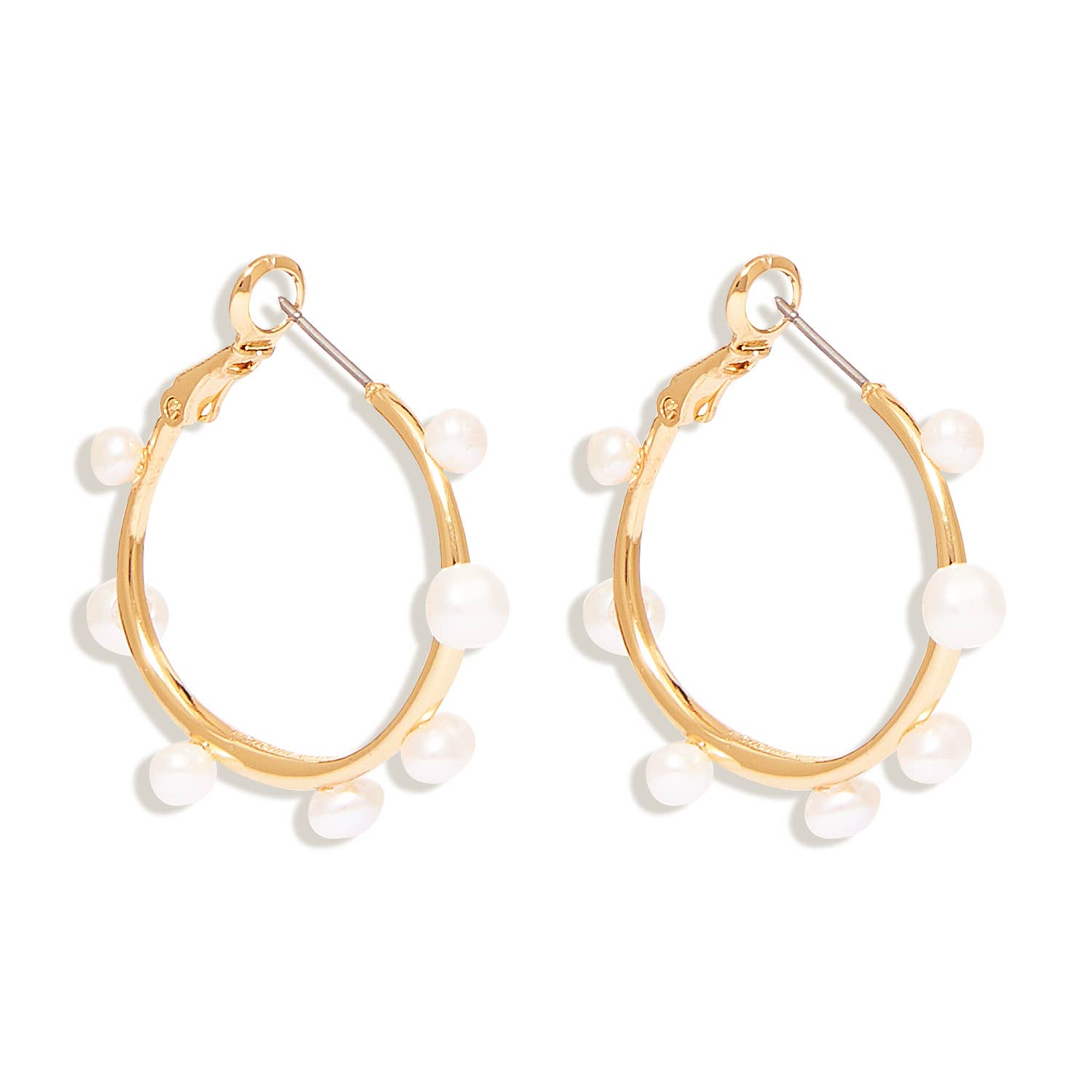 Mini Isla Pearl Hoop White Gold | Mignonne Gavigan