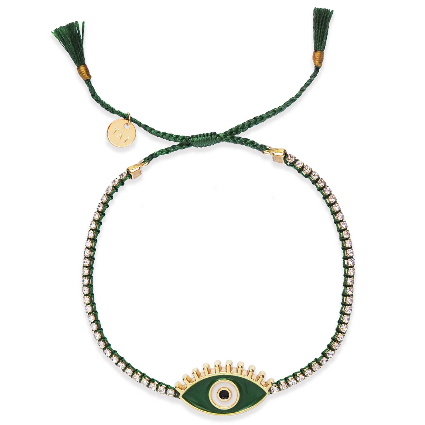 Handmade CZ Tennis Bracelet With Tear Eye