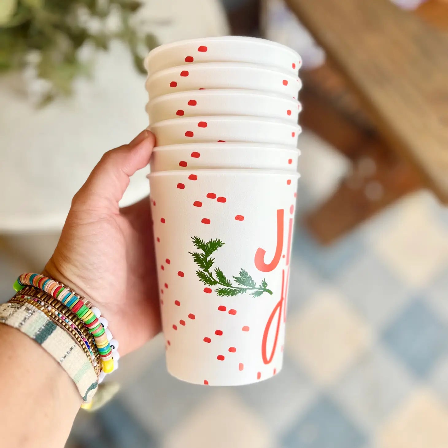 Jingle Juice Reusable Party Cups (Set of 4)