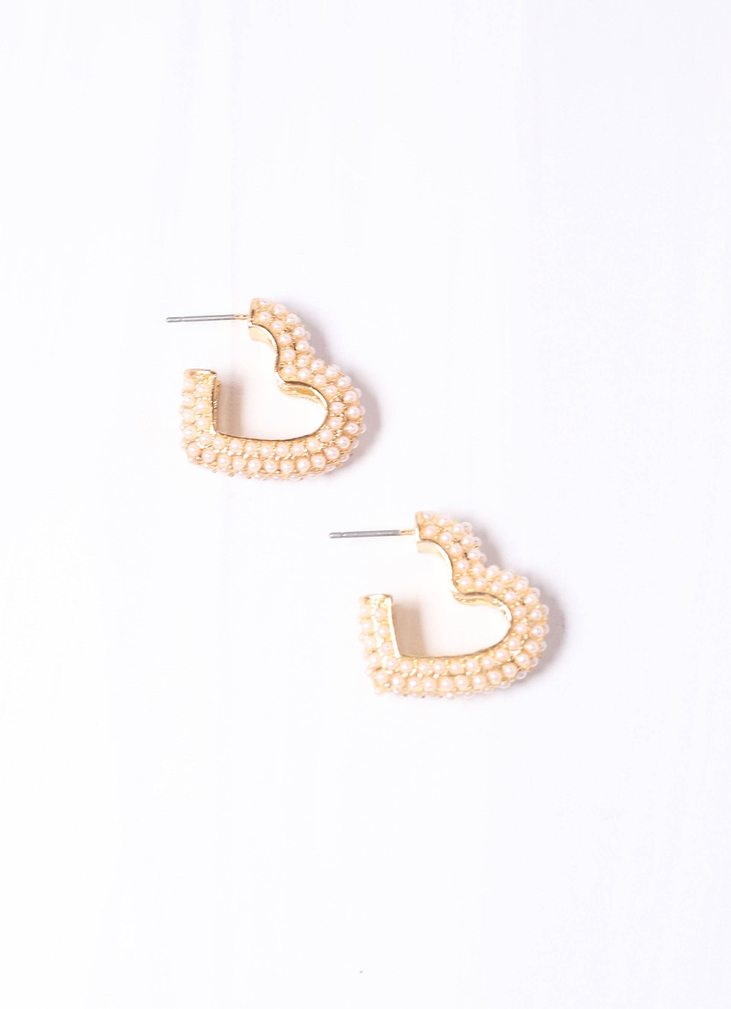 Larkie Heart Hoop Earrings