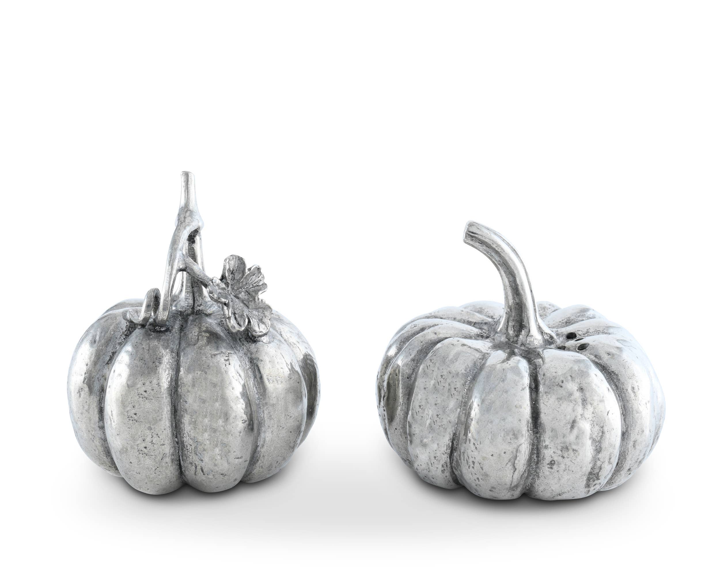 Pewter Pumpkin Salt & Pepper Set