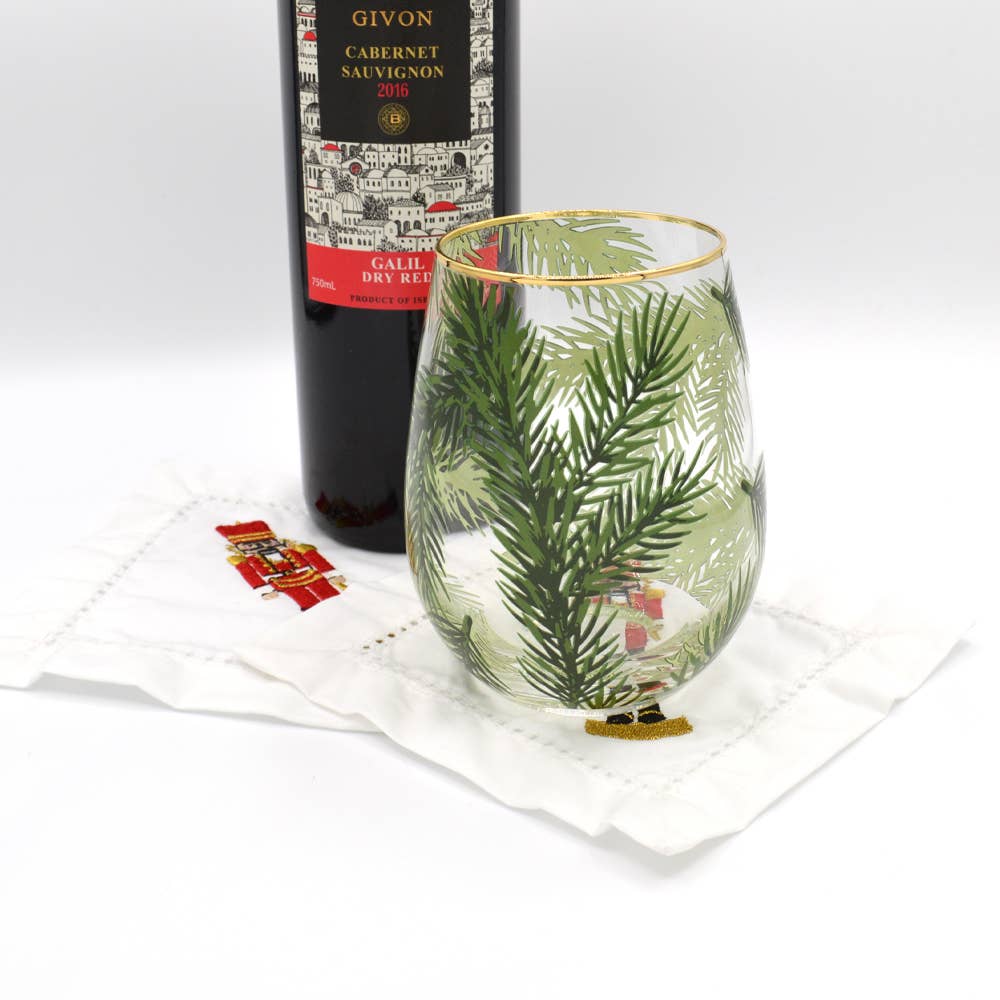 Evergreen Stemless Wine Glass