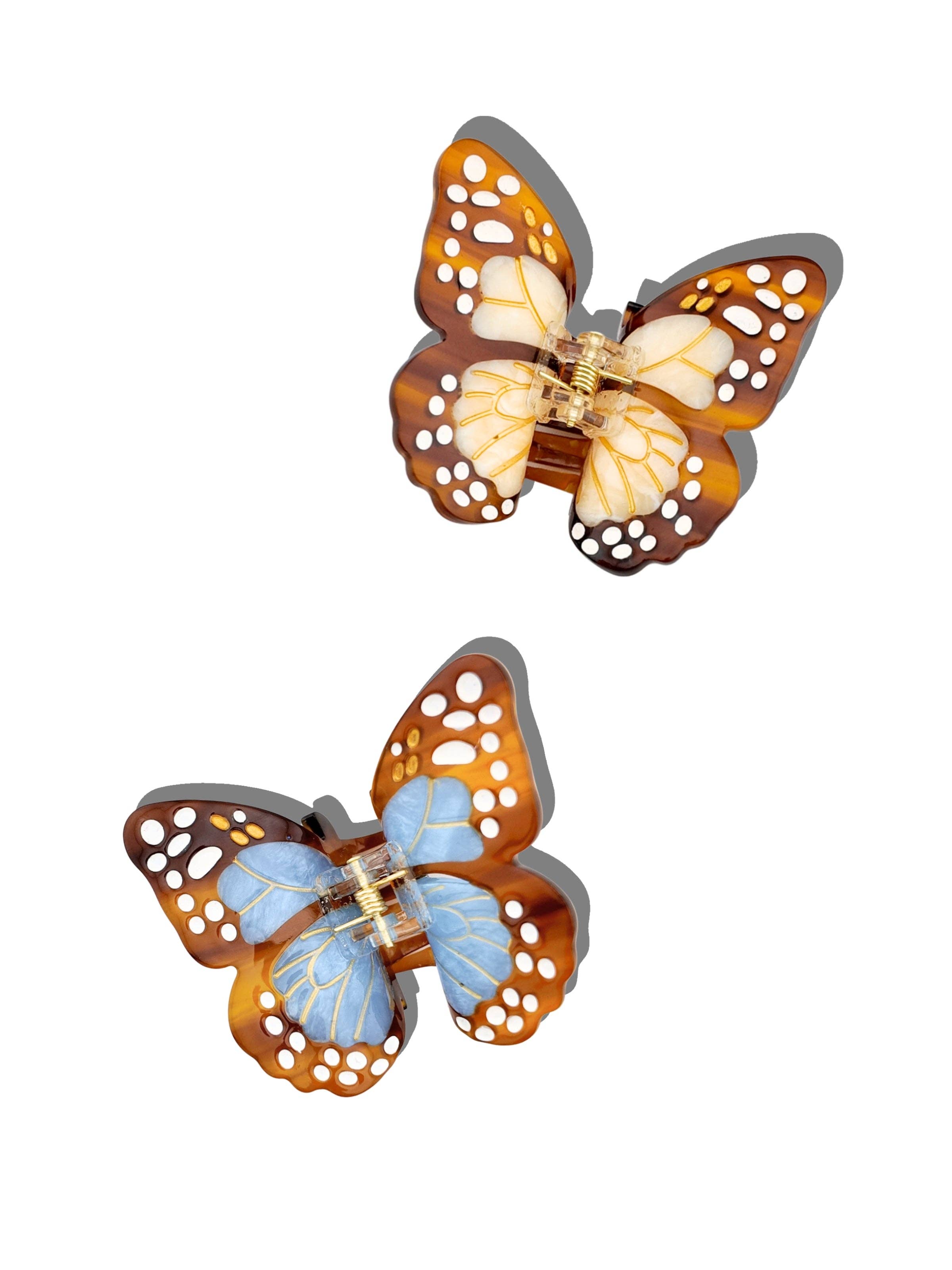 Hand-painted Boho Monarch Claw Hair Clip | Solar Eclipse