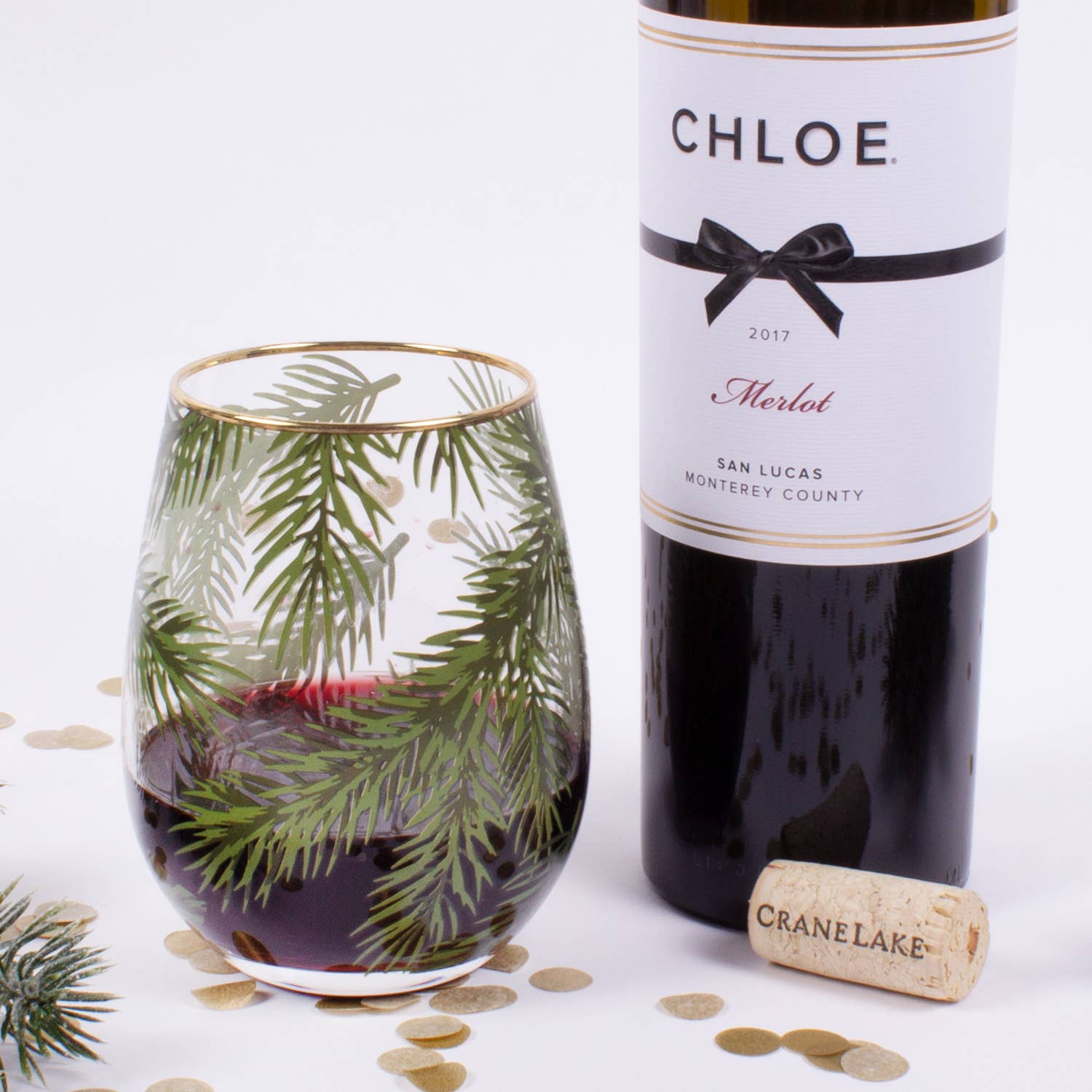 Evergreen Stemless Wine Glass