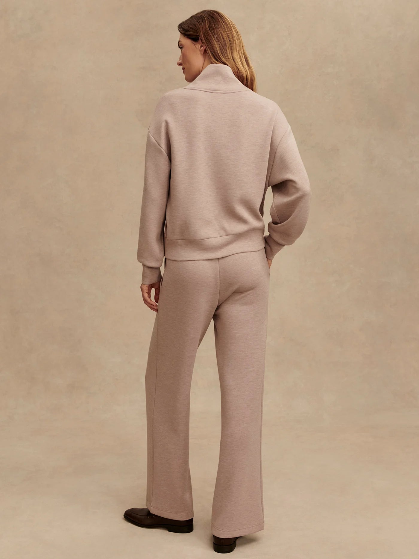 The Wide Leg Pant (30") - Taupe Marl | Varley