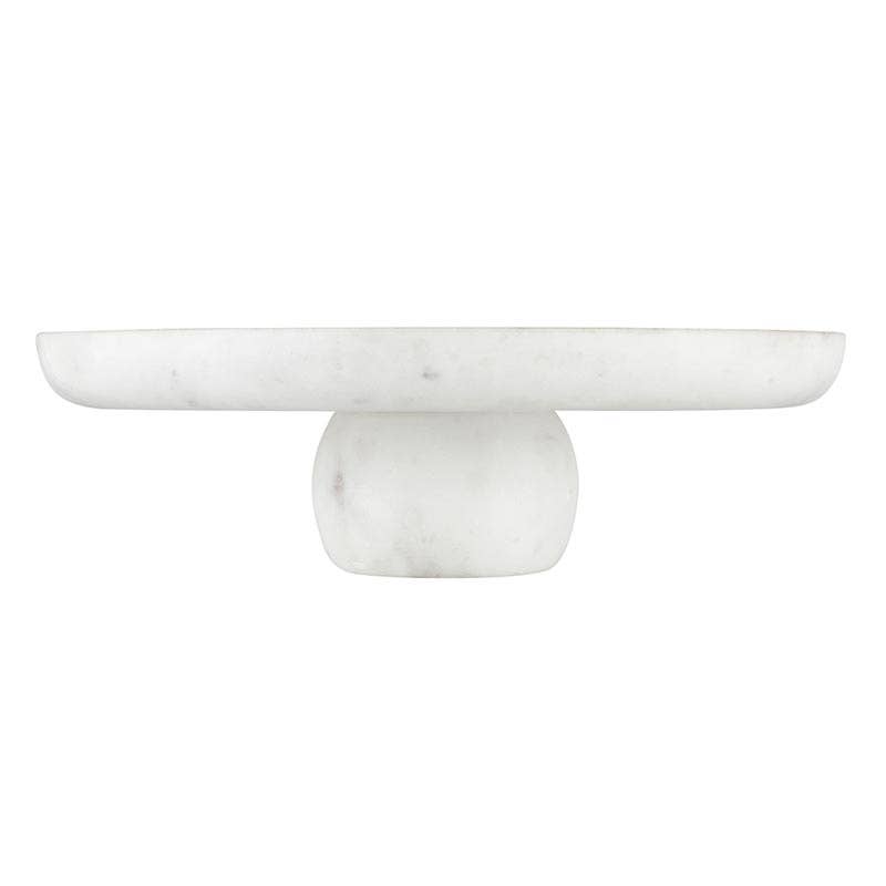 Marble Round Pedestal Tray - 12"
