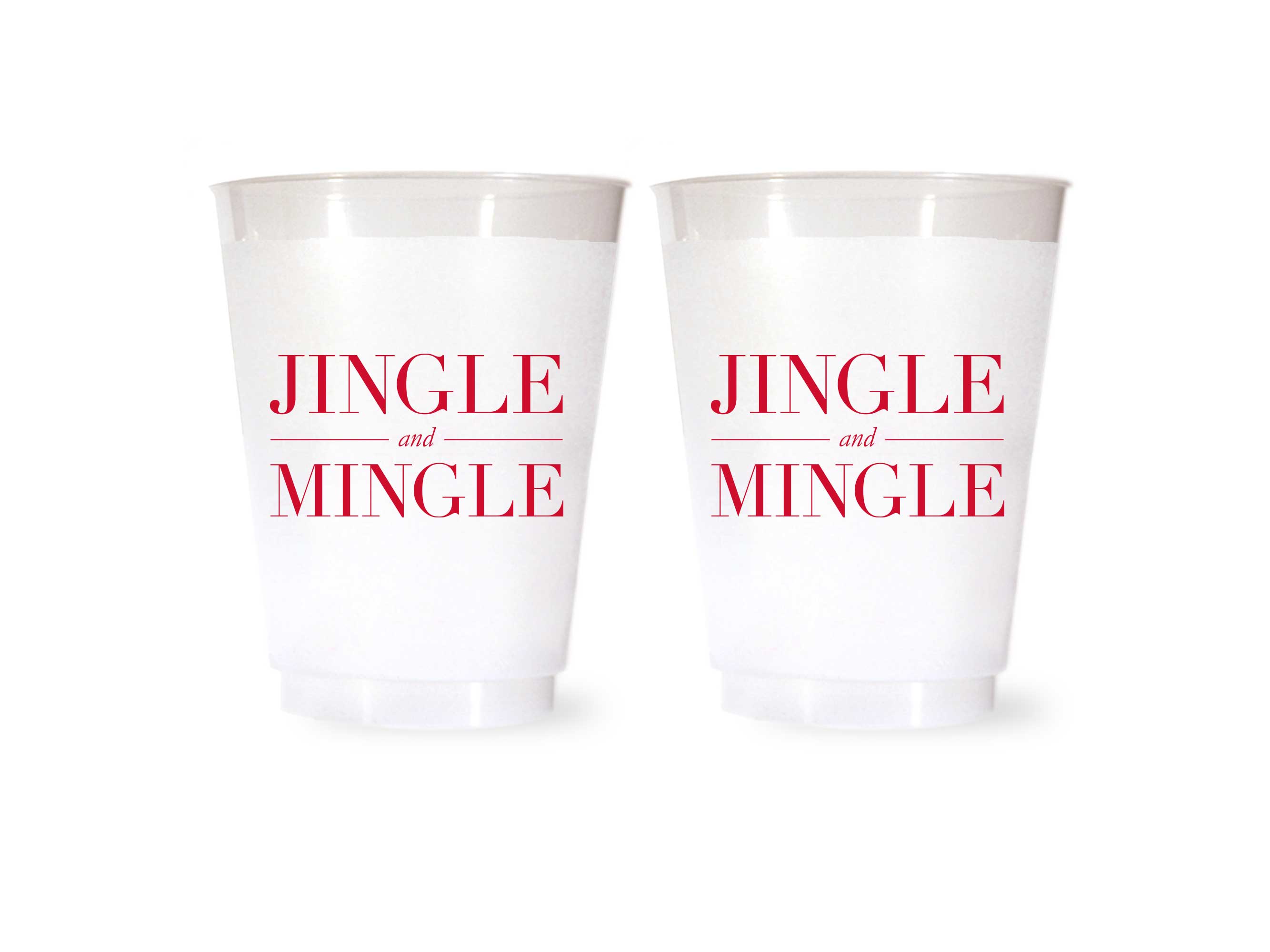 Jingle and Mingle Shatterproof Cups in Red for Christmas