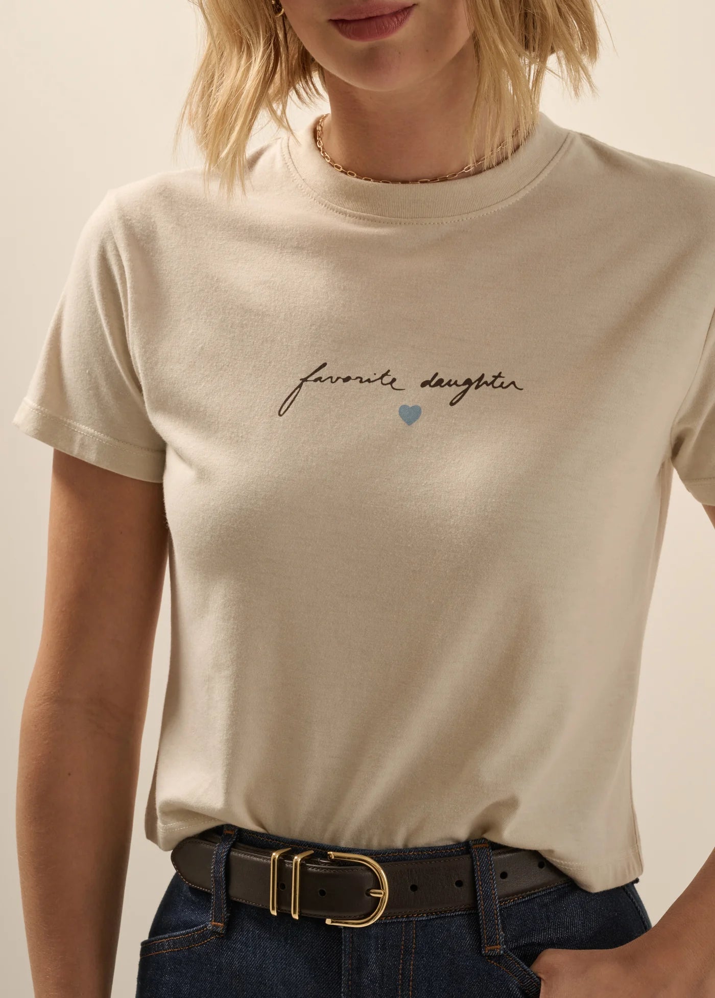 The Cropped Signature Tee - Pumice Espresso | Favorite Daughter