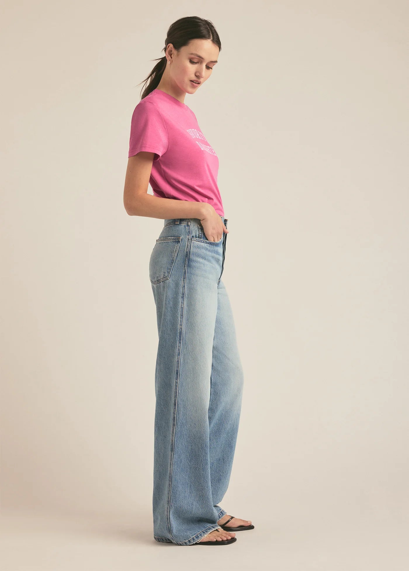 The Cropped Collegiate Tee - Deep Rose | Favorite Daughter