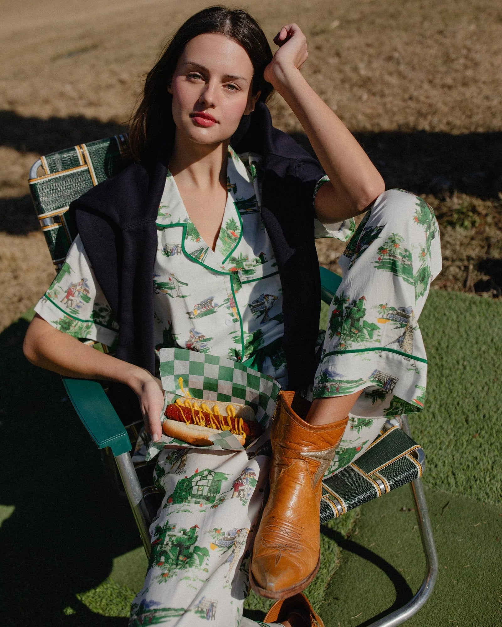 Golf Toile Pajama Pants Set | Katie Kime