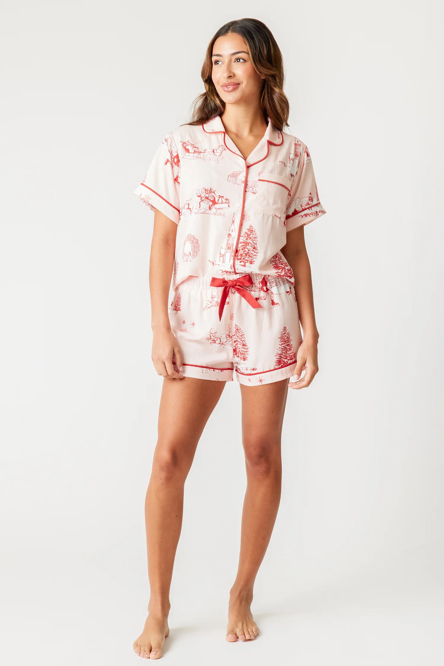 Holiday Toile Pajama Shorts Set | Katie Kime