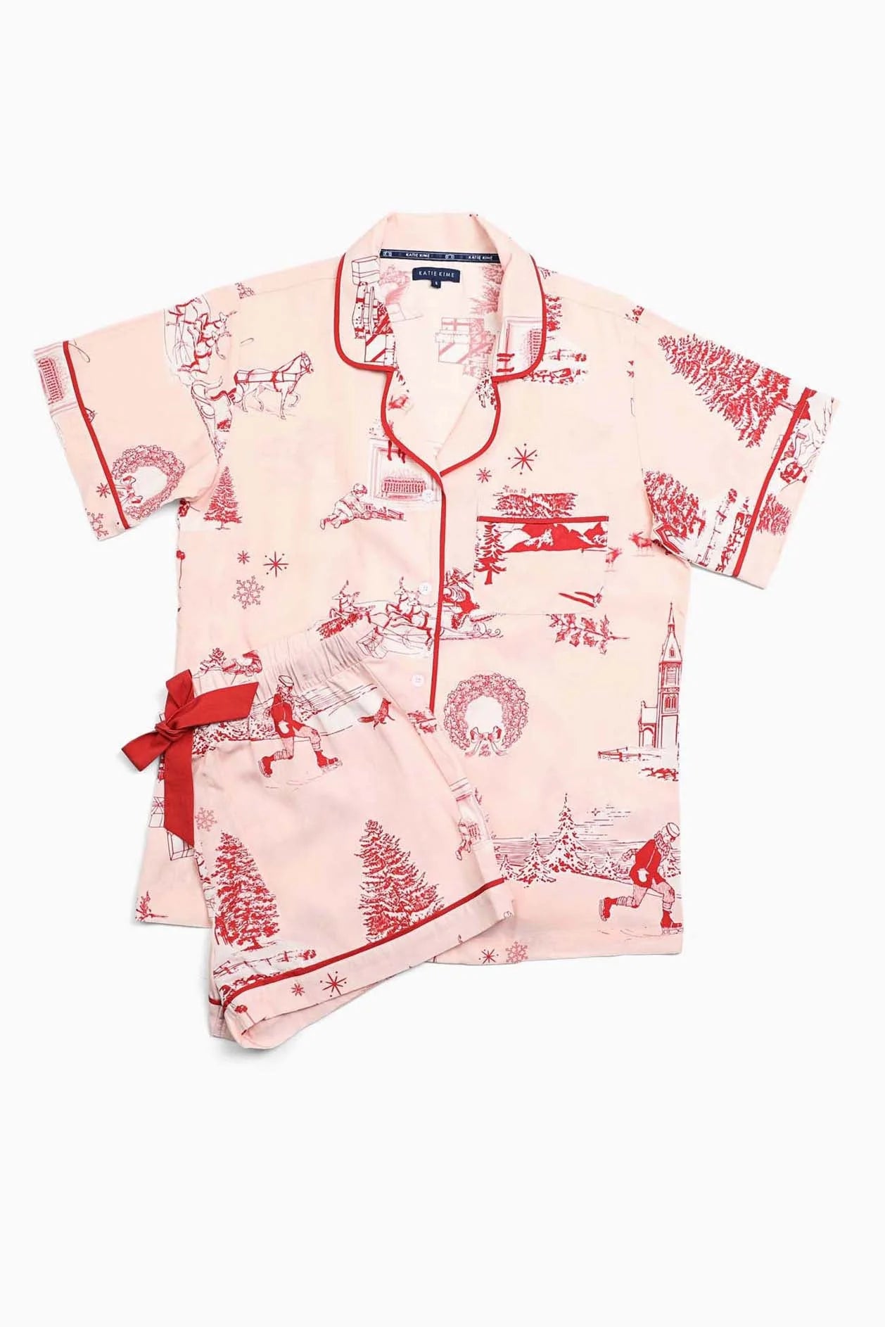 Holiday Toile Pajama Shorts Set | Katie Kime