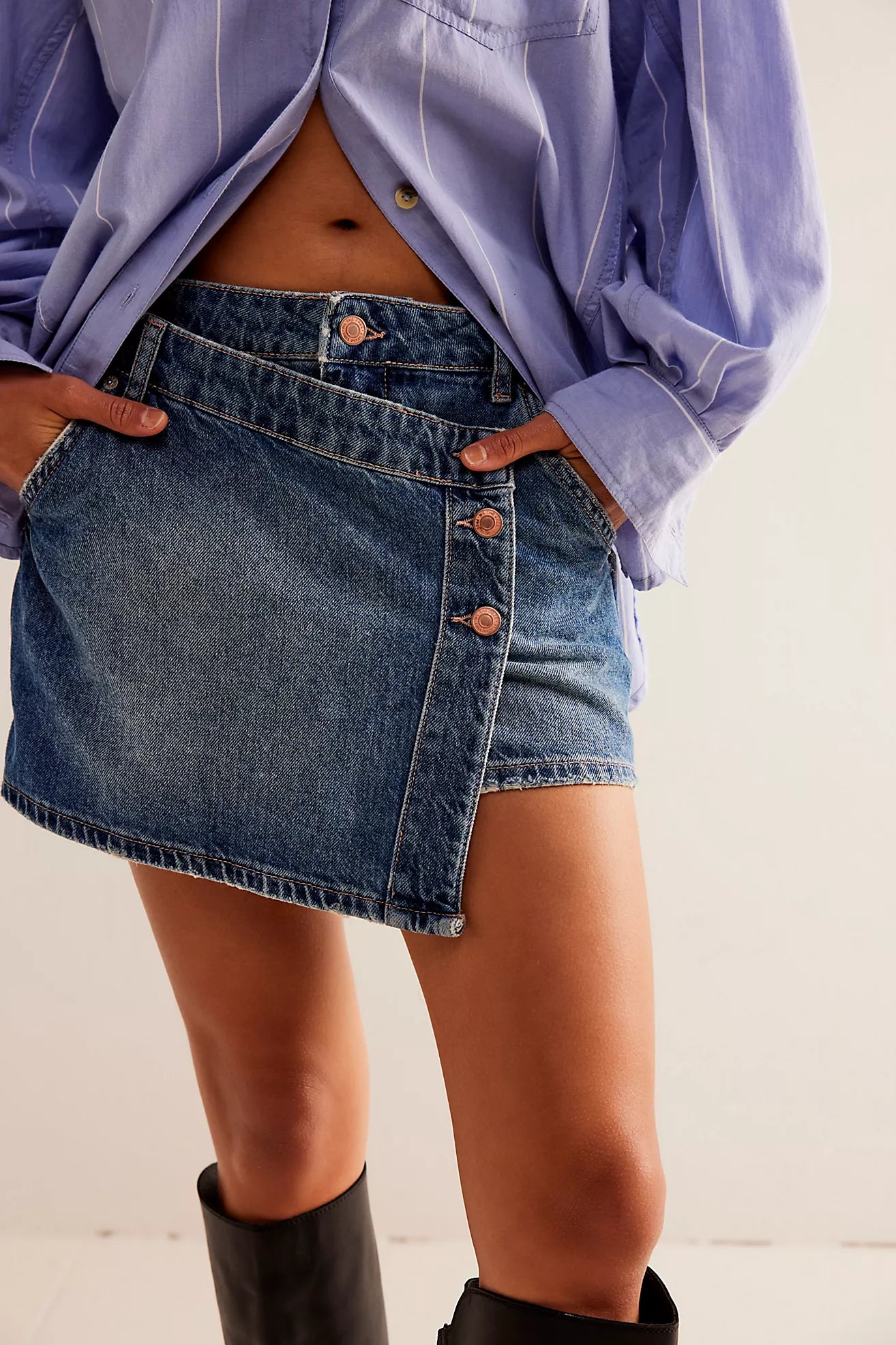 We The Free Wynne Denim Skirt | Free People